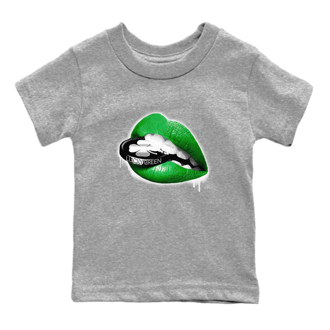 Lips Coin snkmatch Tee Kids - Air Jordan 5 Lucky Green