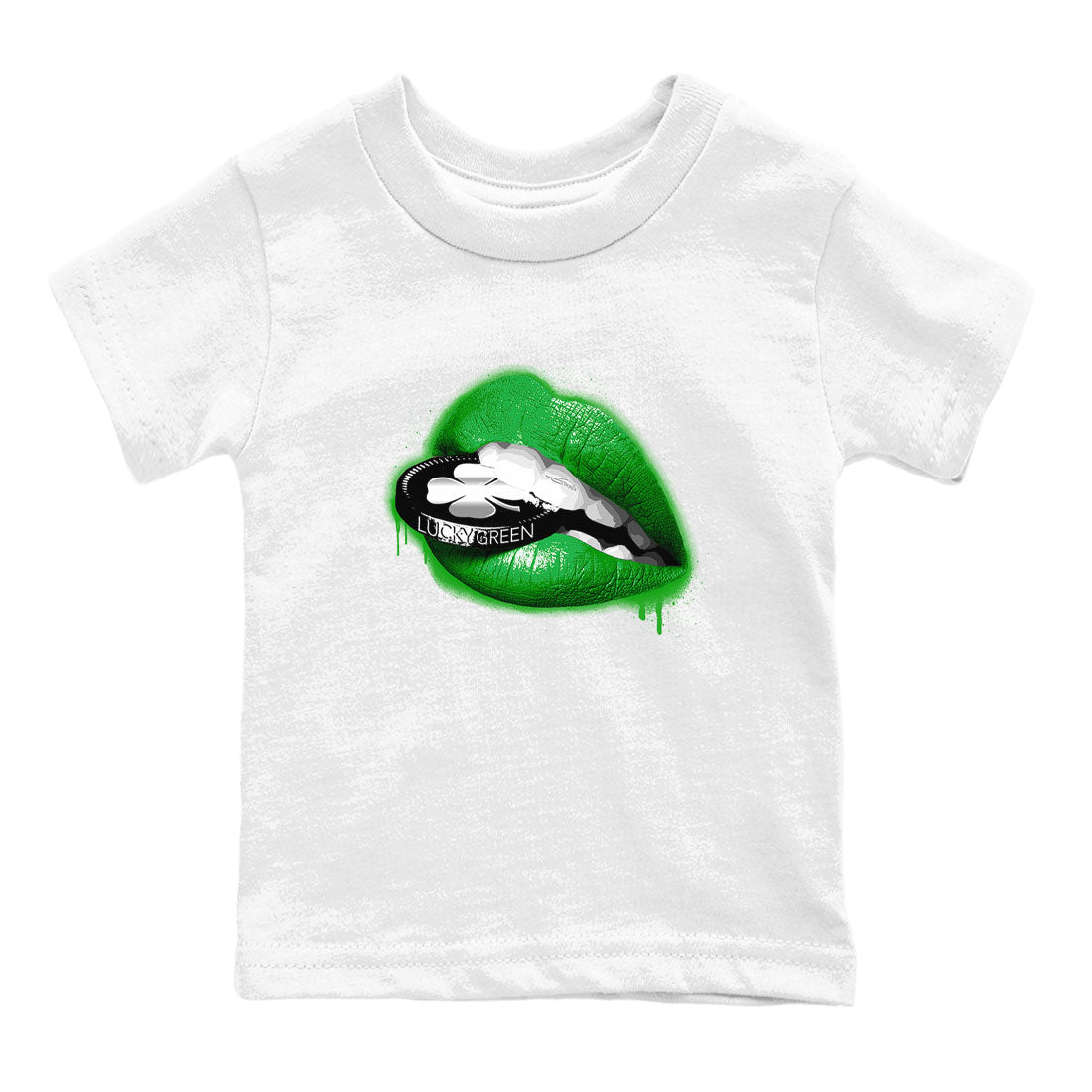 Lips Coin snkmatch Tee Kids - Air Jordan 5 Lucky Green