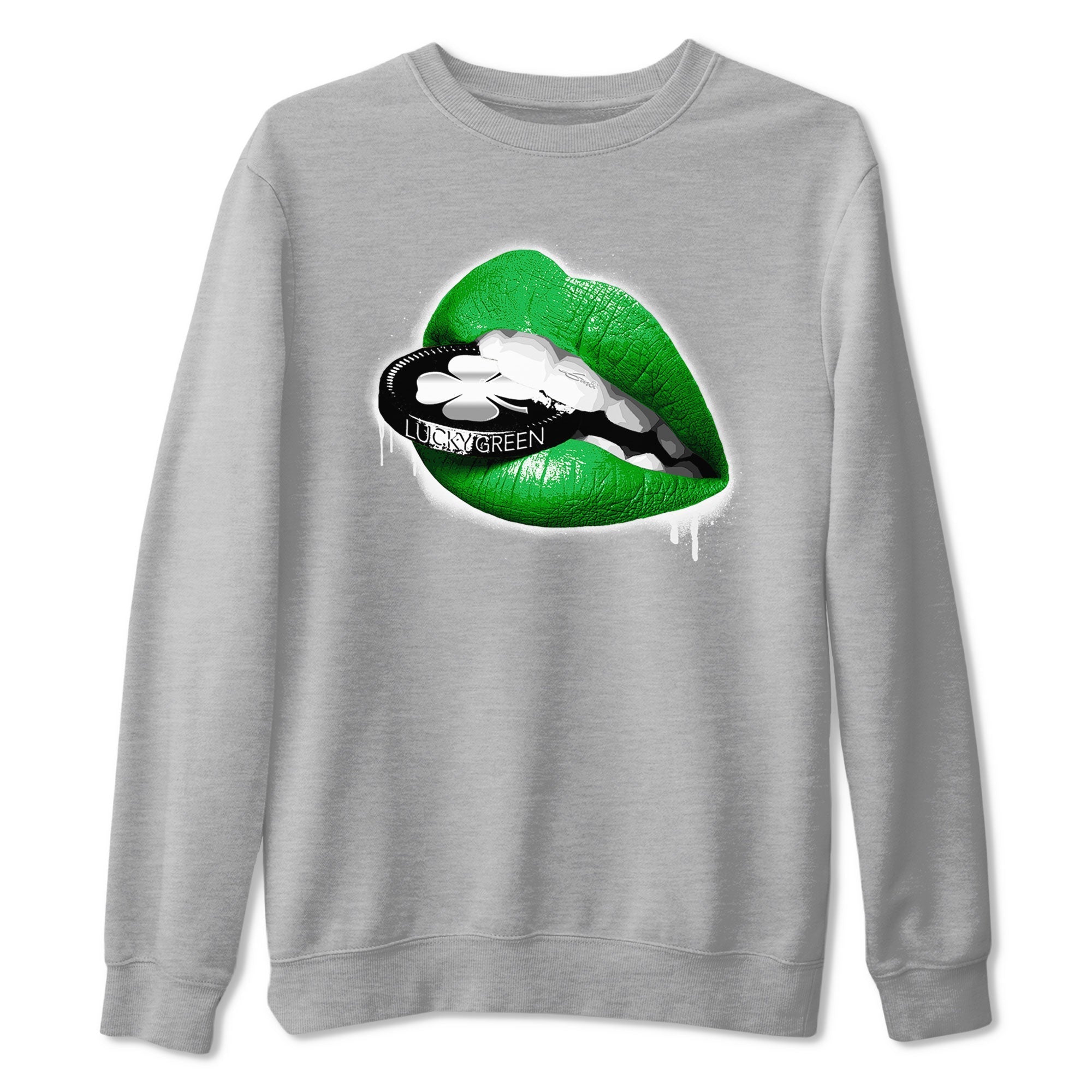 Lips Coin snkmatch Tee - Air Jordan 5 Lucky Green