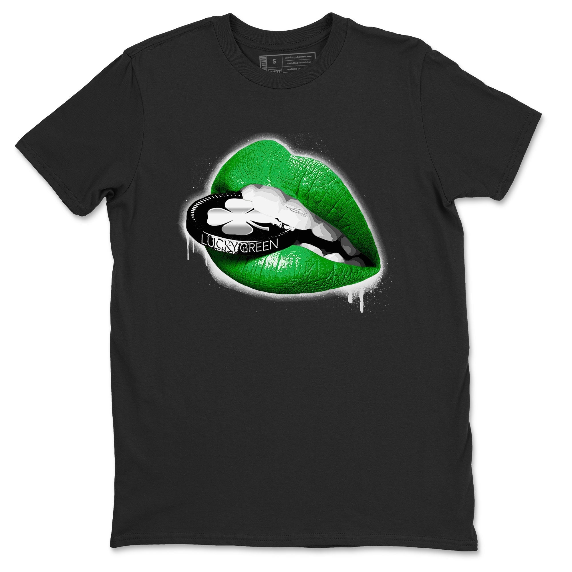 Lips Coin snkmatch Tee - Air Jordan 5 Lucky Green