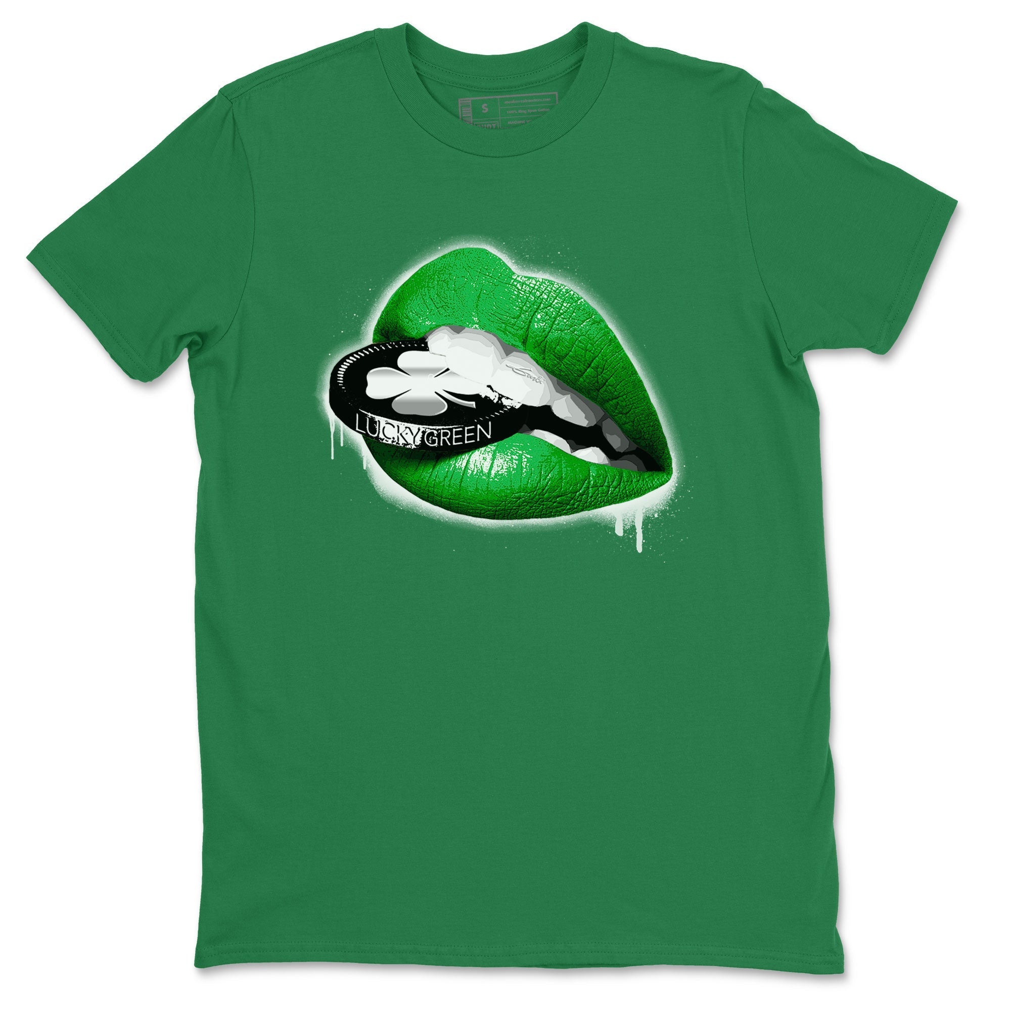 Lips Coin snkmatch Tee - Air Jordan 5 Lucky Green