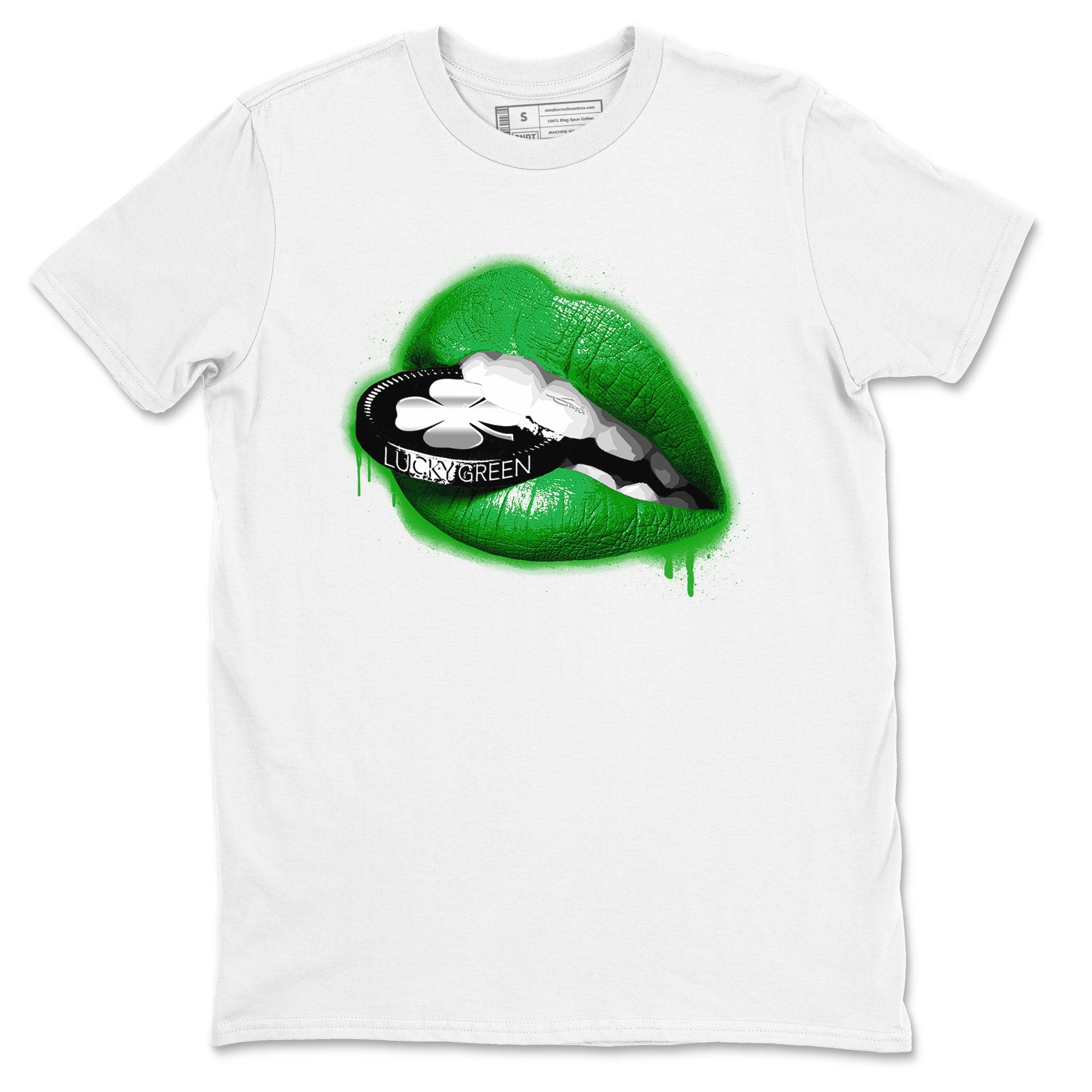 Lips Coin snkmatch Tee - Air Jordan 5 Lucky Green