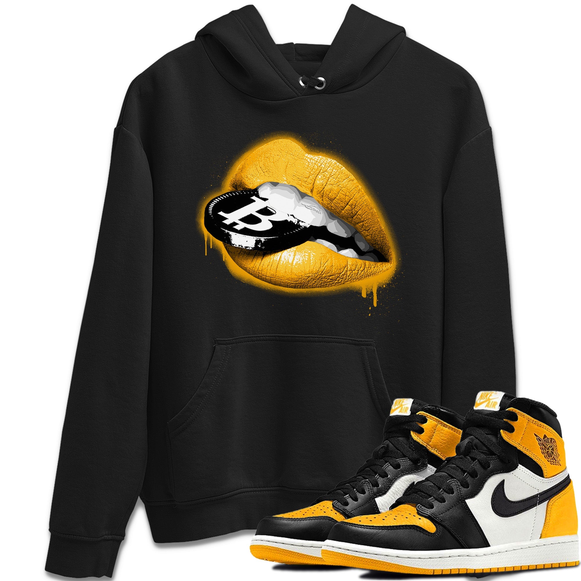 Lips Coin Unisex Tops - Air Jordan 1 Yellow Toe