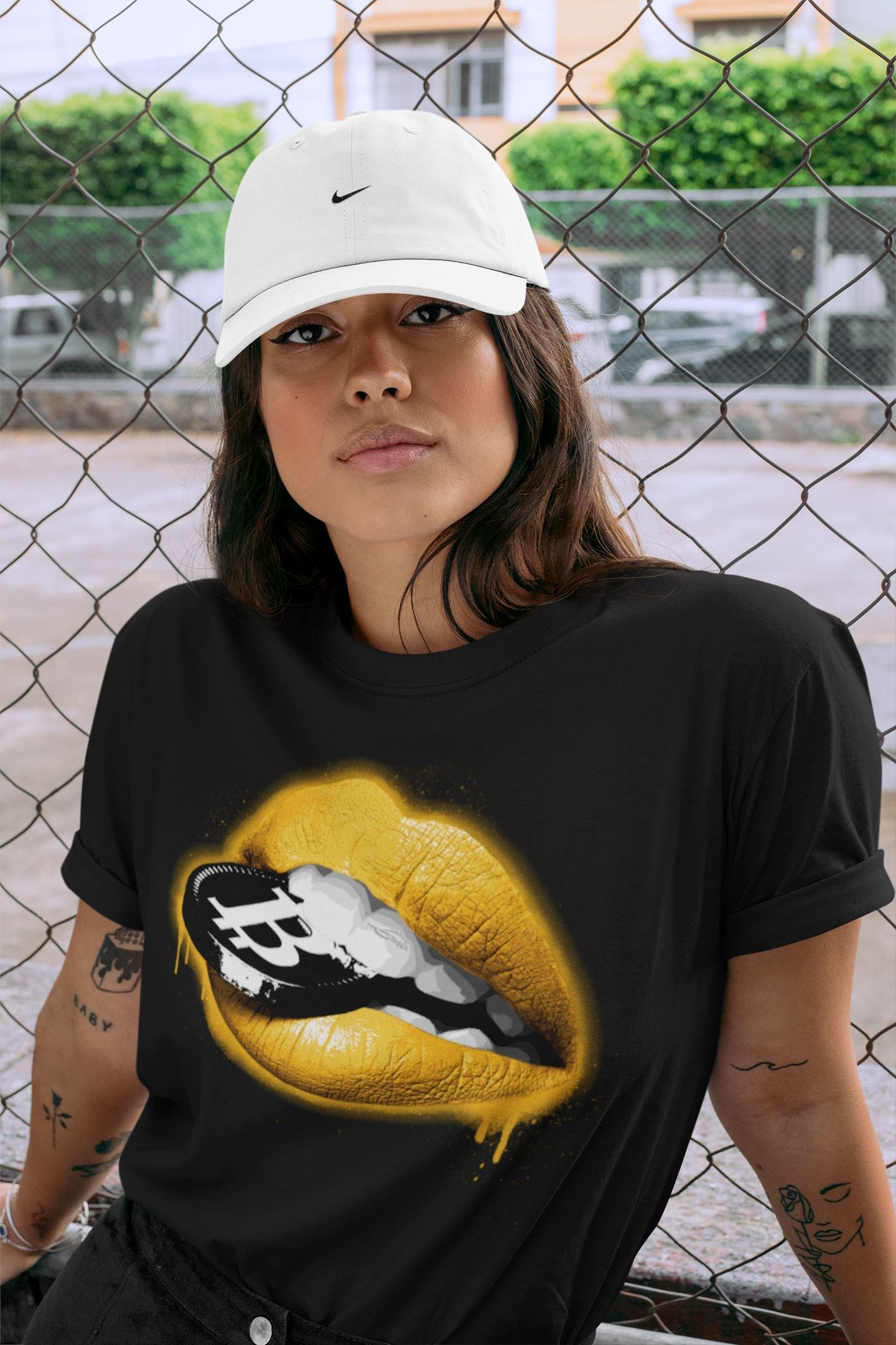 Lips Coin Unisex Tops - Air Jordan 1 Yellow Toe