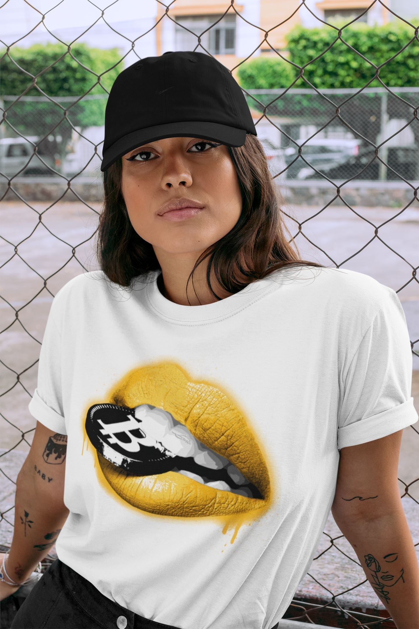 Lips Coin Unisex Tops - Air Jordan 1 Yellow Toe
