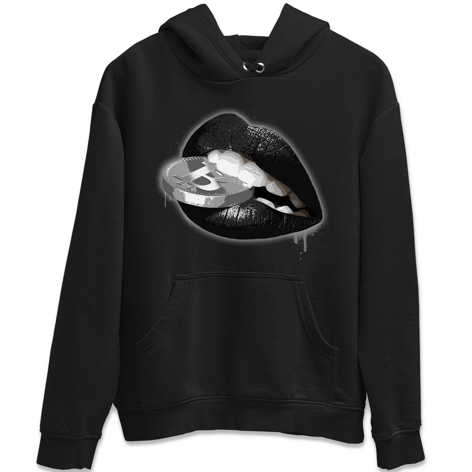 Lips Coin Unisex Tops - Air Jordan 4 Black Canvas