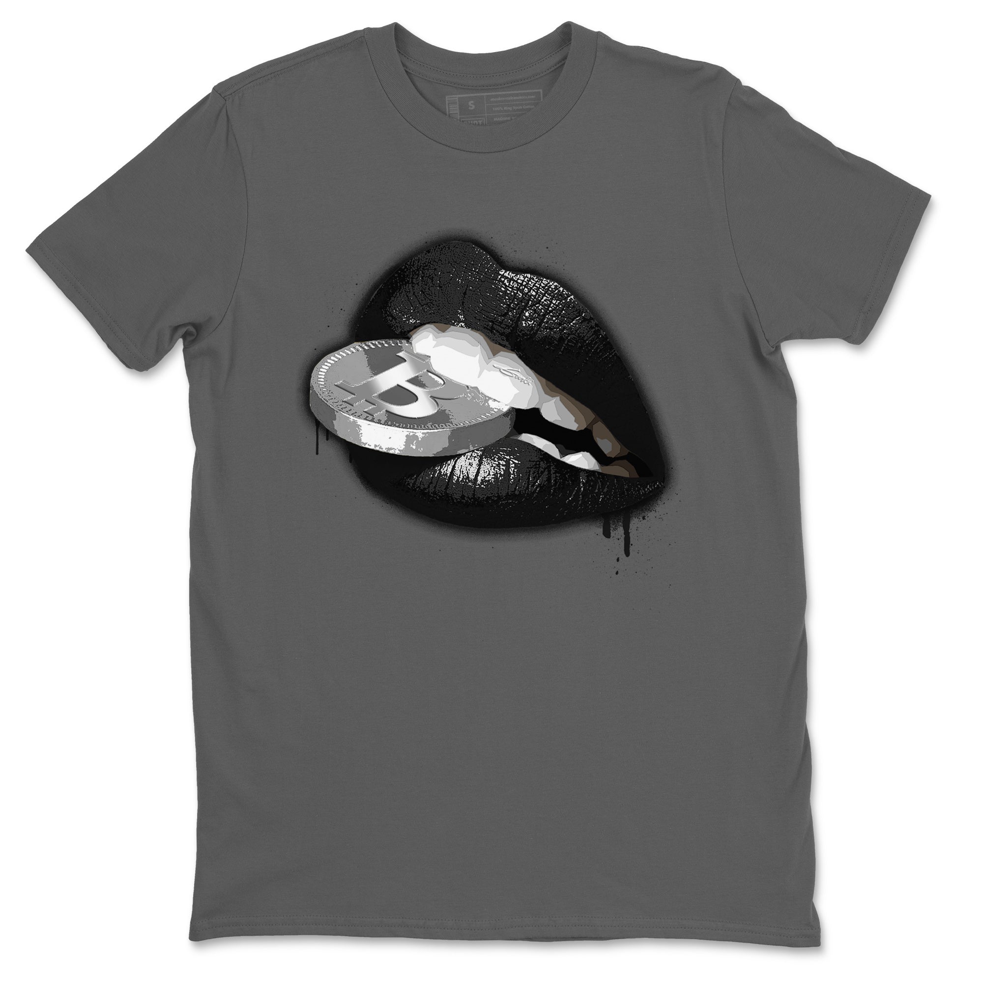 Lips Coin Unisex Tops - Air Jordan 4 Black Canvas