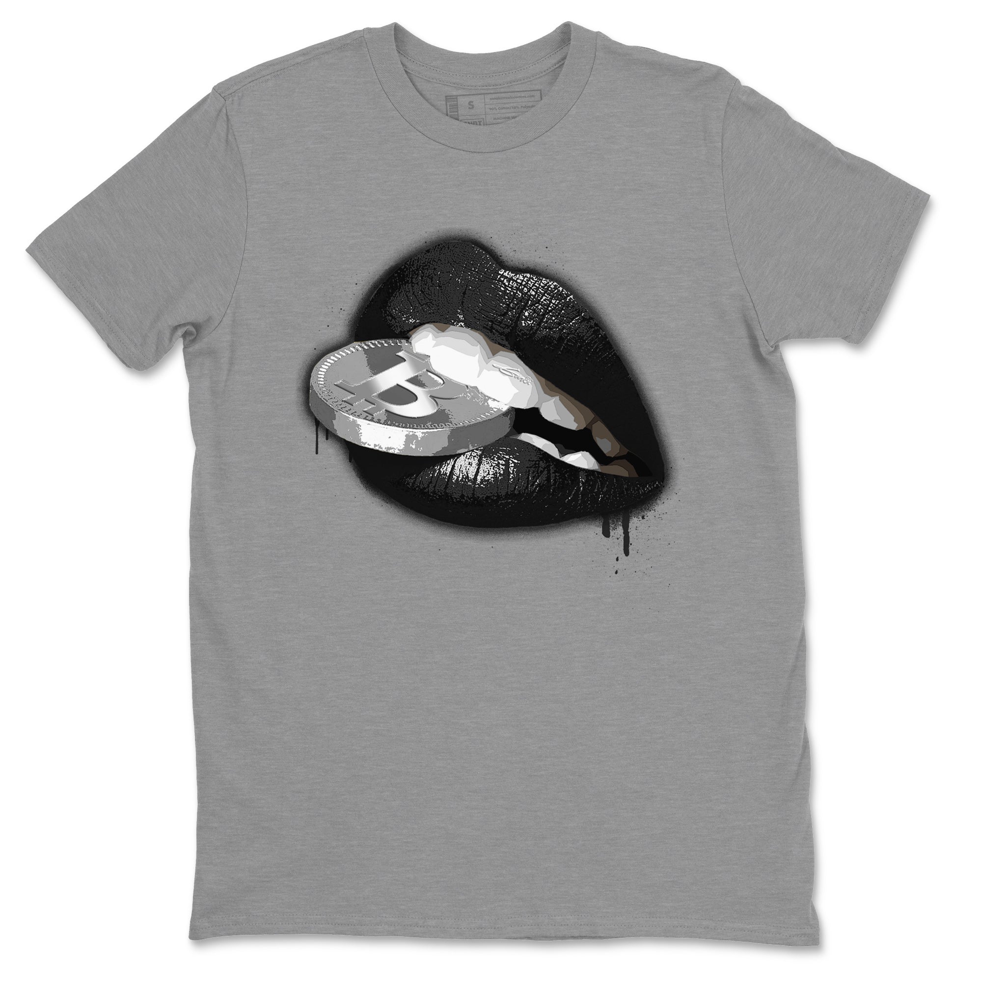 Lips Coin Unisex Tops - Air Jordan 4 Black Canvas