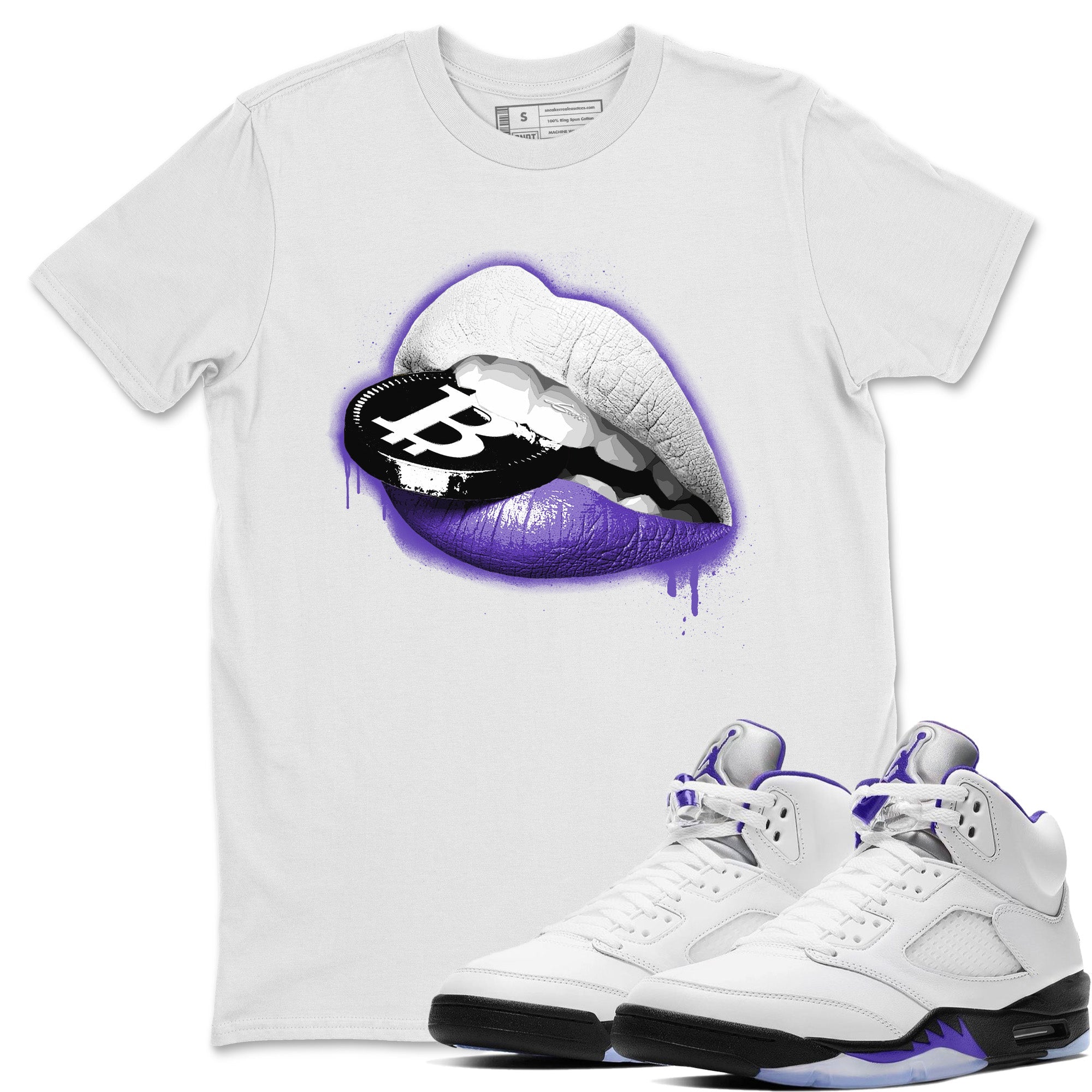 Lips Coin Unisex Tops - Air Jordan 5 Concord