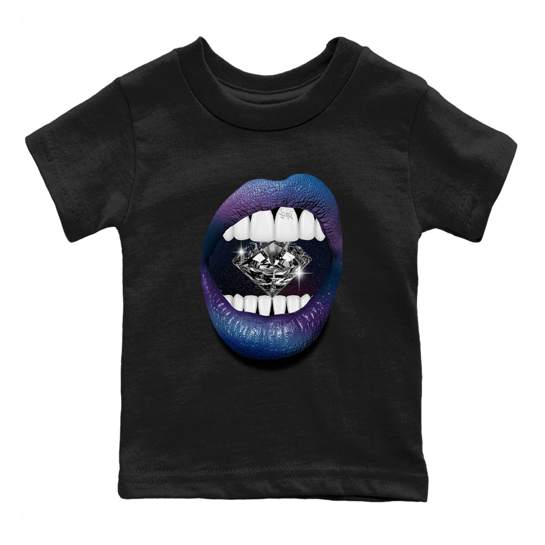 Lips Diamond snkmatch Tees Kids - Air Foamposite One Galaxy