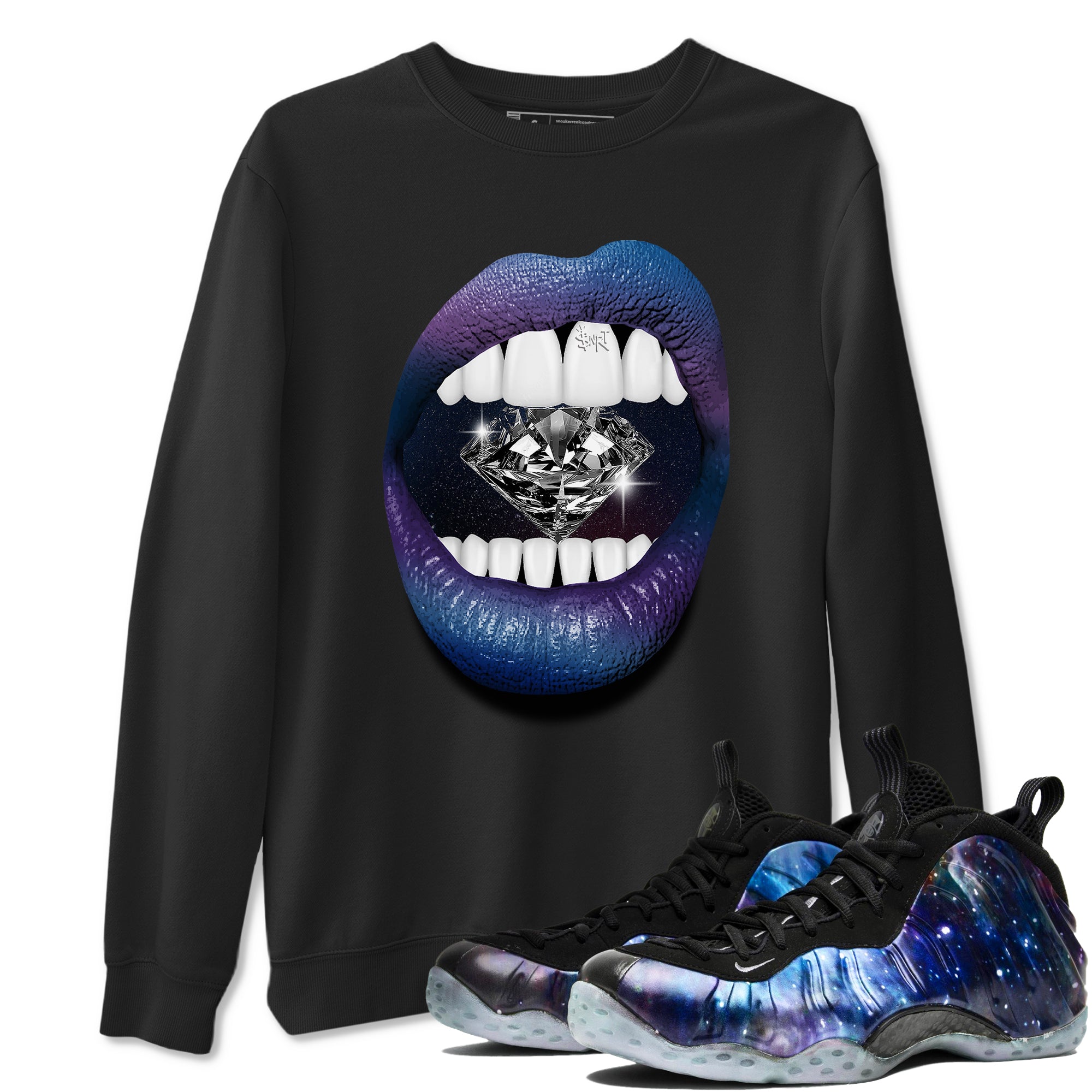 Lips Diamond snkmatch Tees - Air Foamposite One Galaxy