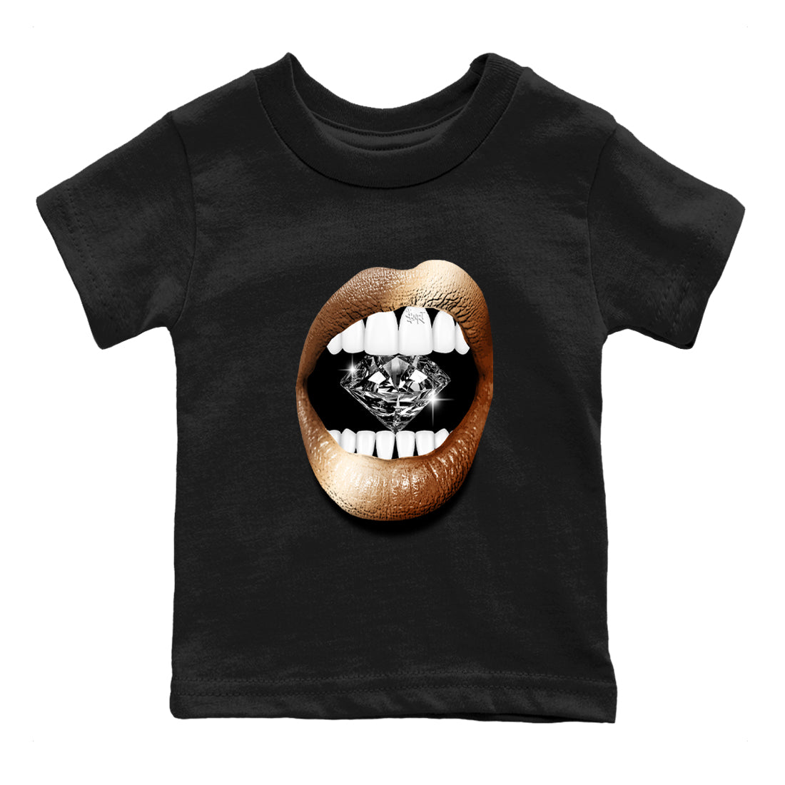 Lips Diamond snkmatch Tees Kids - Air Foamposite One Metallic Copper