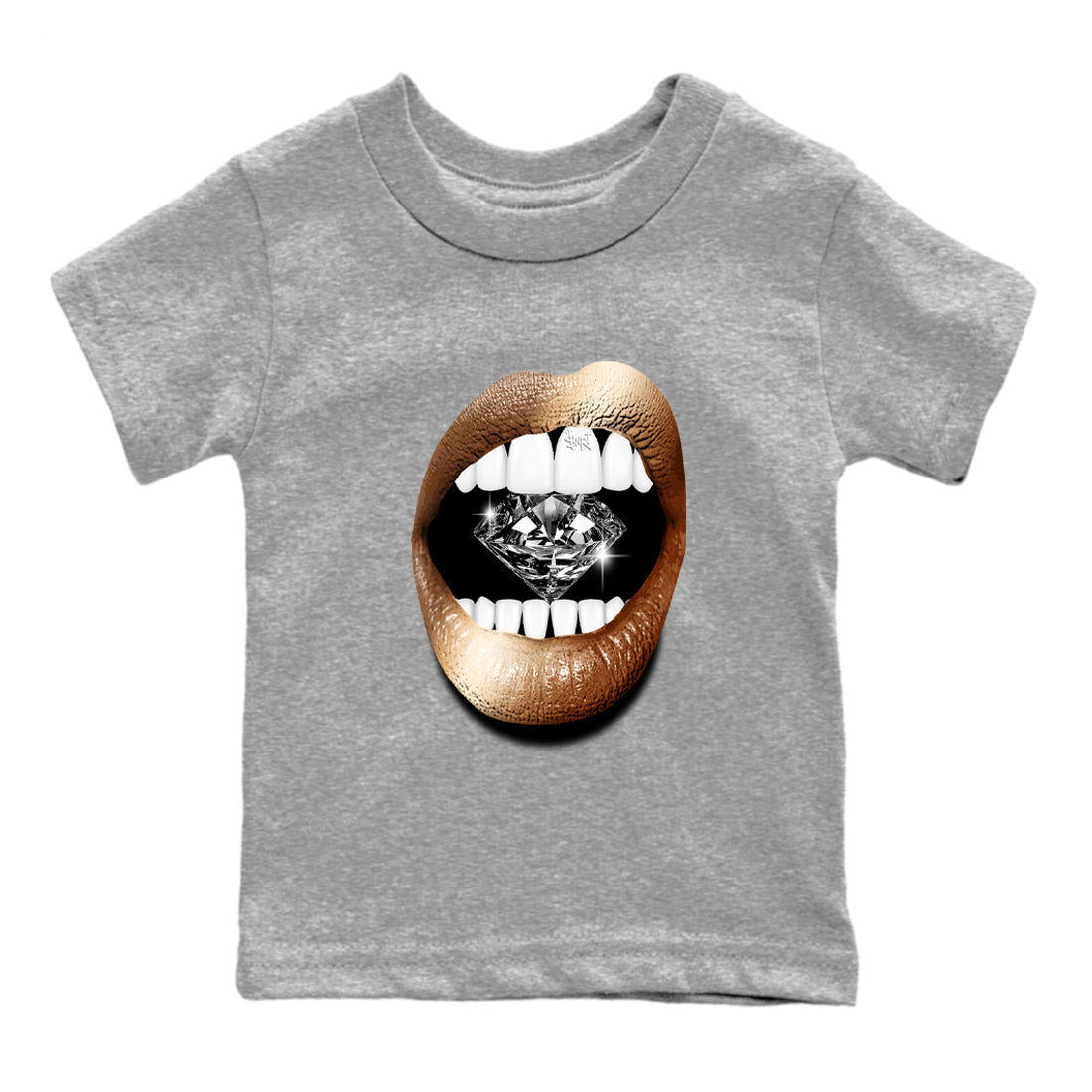 Lips Diamond snkmatch Tees Kids - Air Foamposite One Metallic Copper