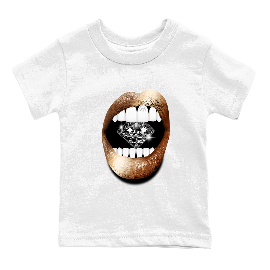 Lips Diamond snkmatch Tees Kids - Air Foamposite One Metallic Copper