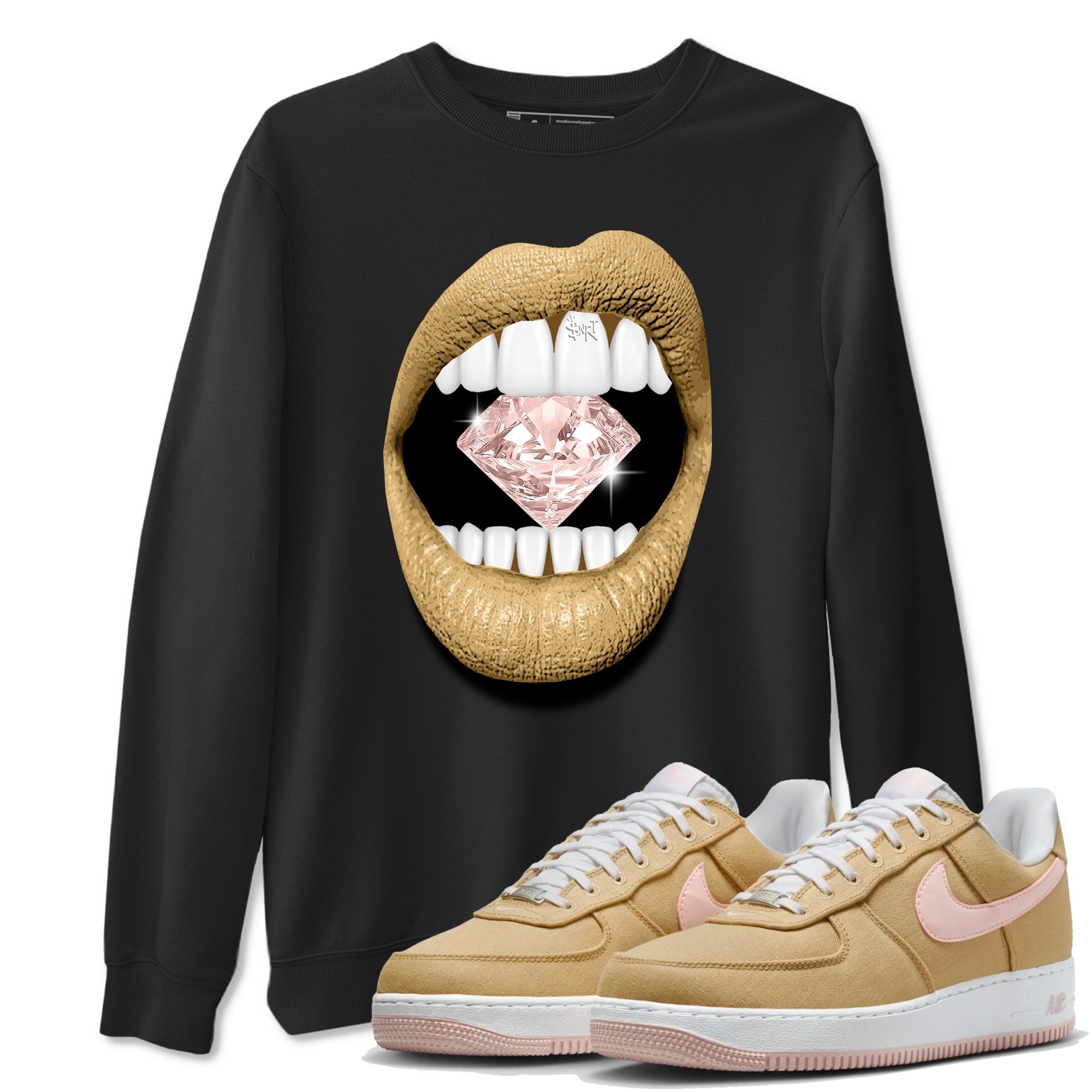 Lips Diamond snkmatch Tees - Air Force 1 Linen