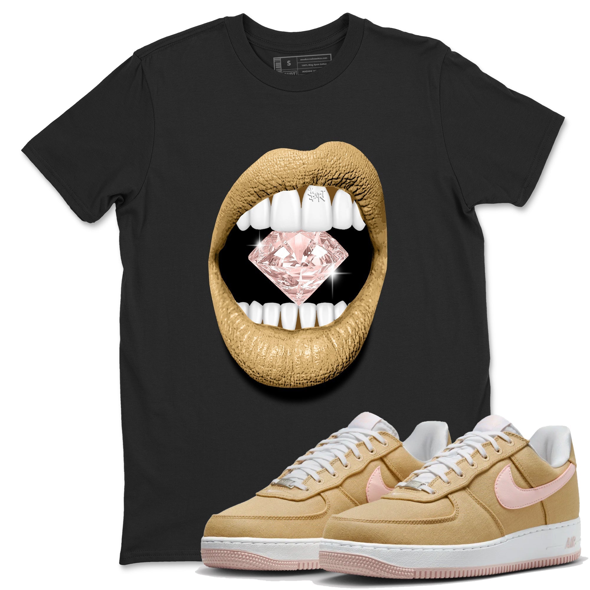 Lips Diamond snkmatch Tees - Air Force 1 Linen