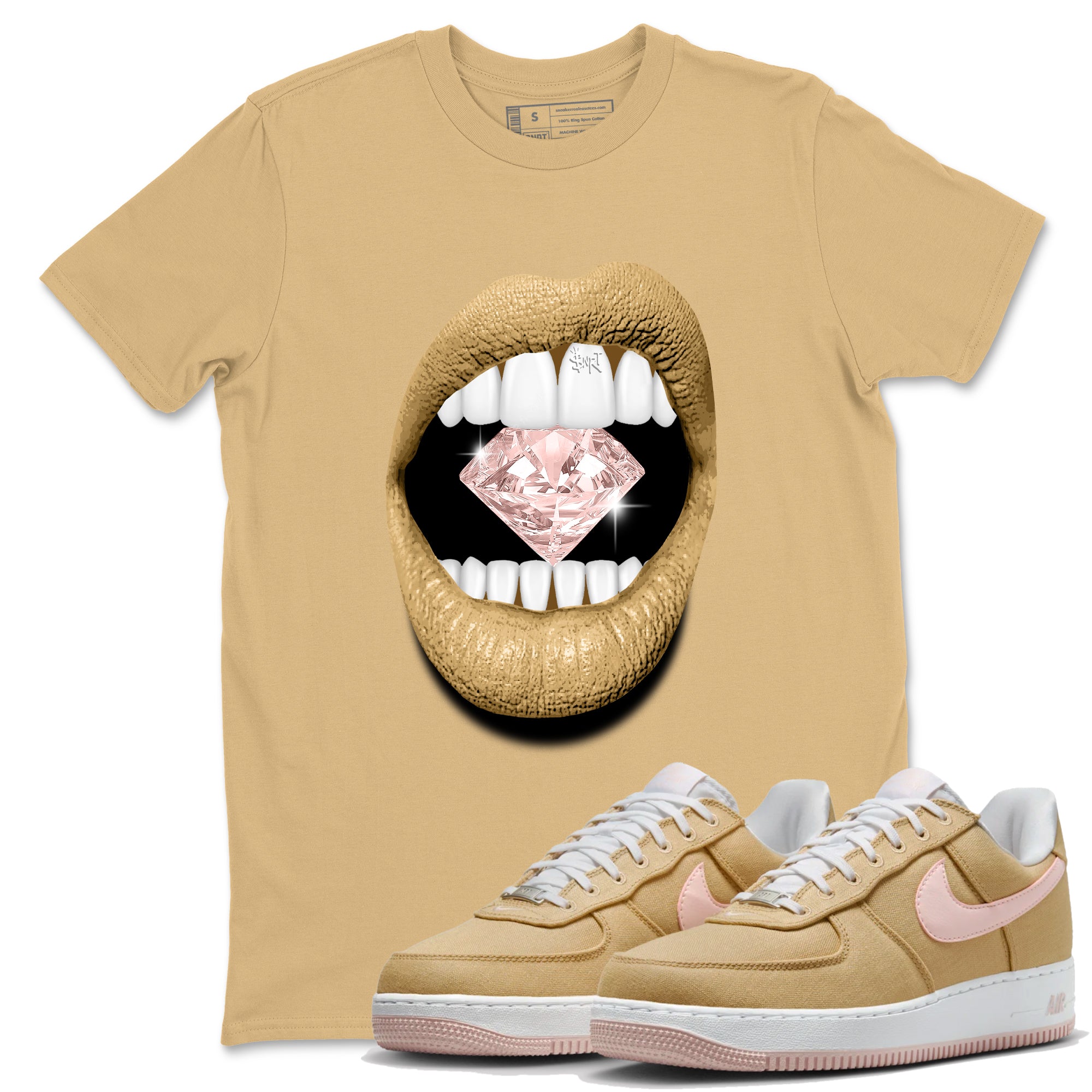 Lips Diamond snkmatch Tees - Air Force 1 Linen