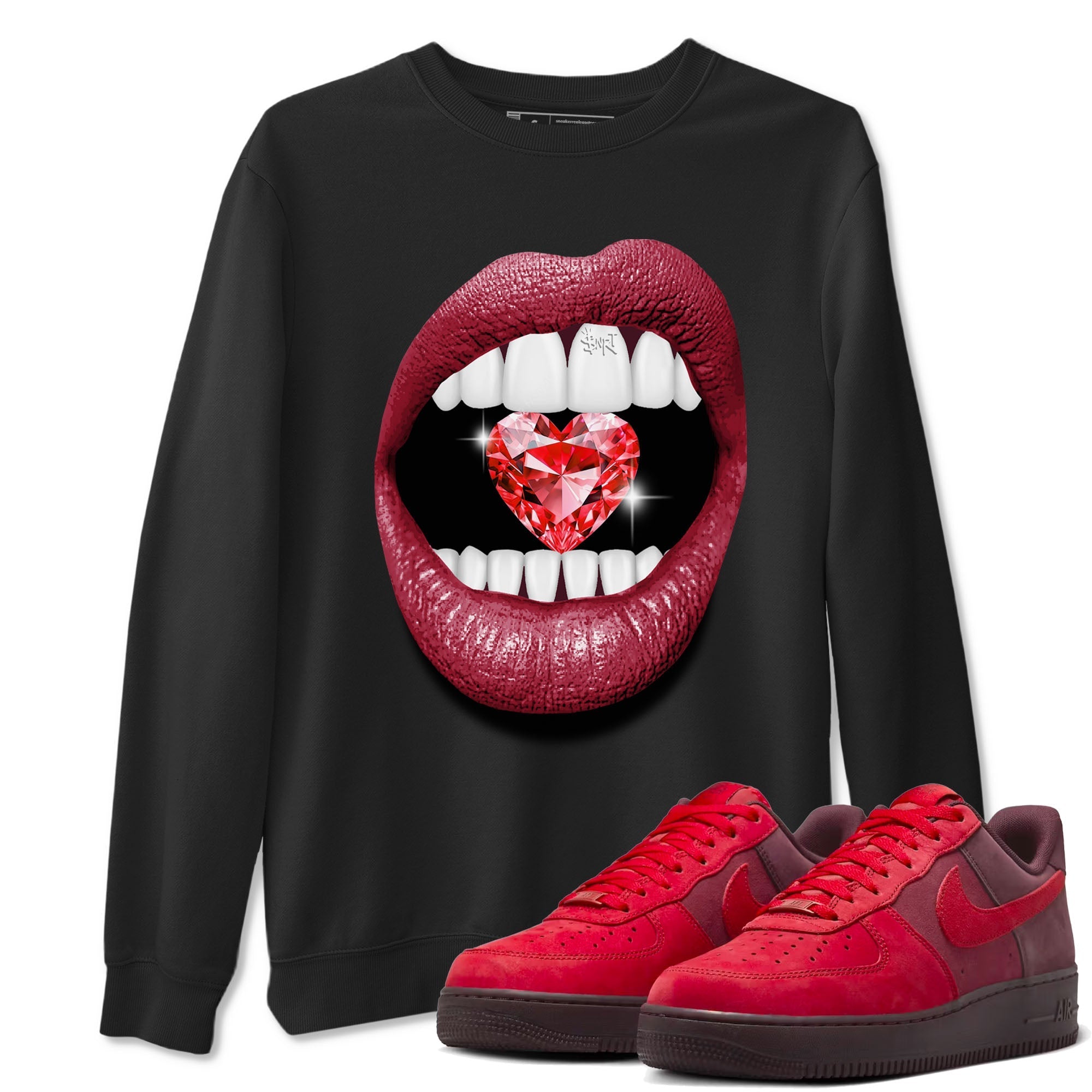 Lips Diamond snkmatch Tees - Air Force 1 Layers Of Love