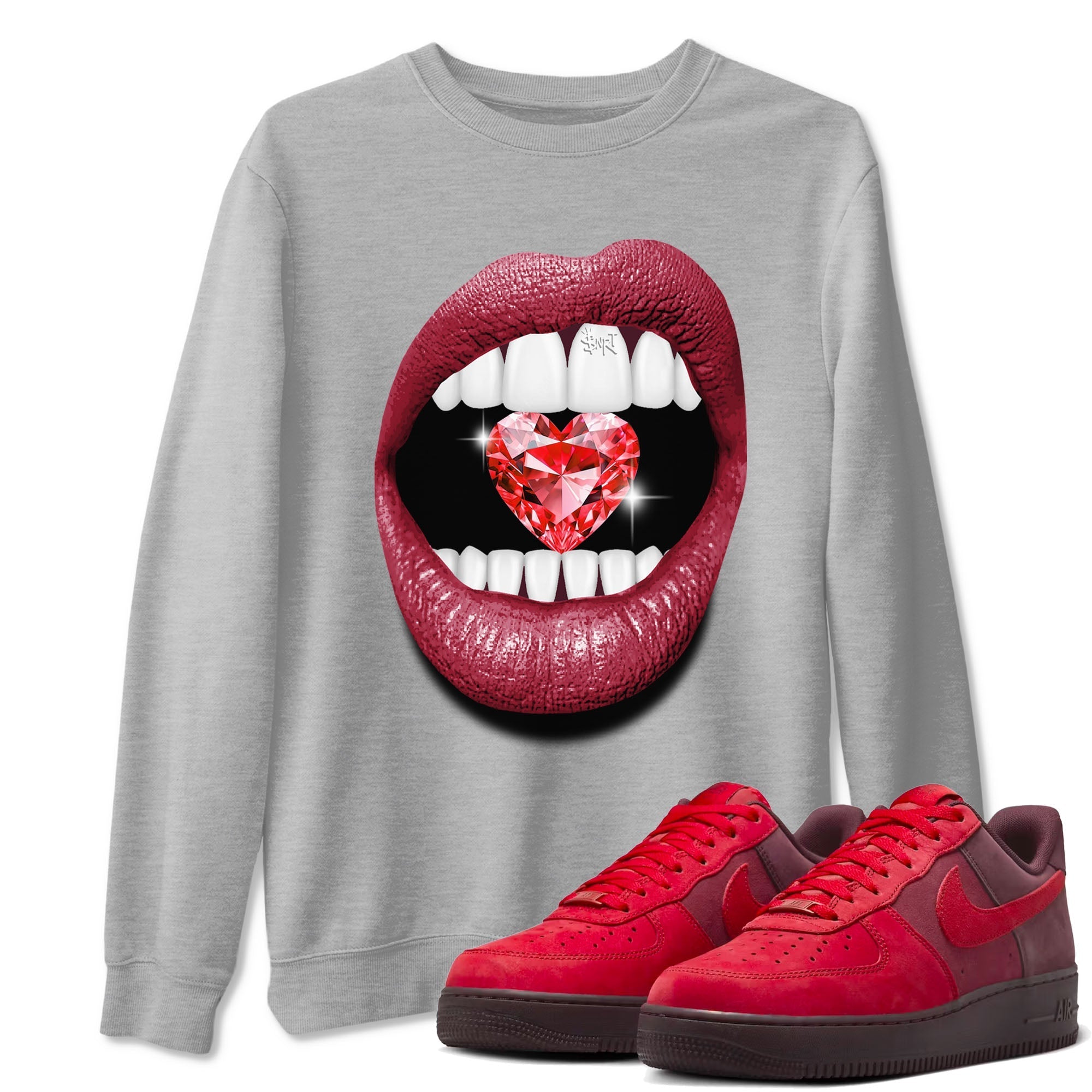 Lips Diamond snkmatch Tees - Air Force 1 Layers Of Love