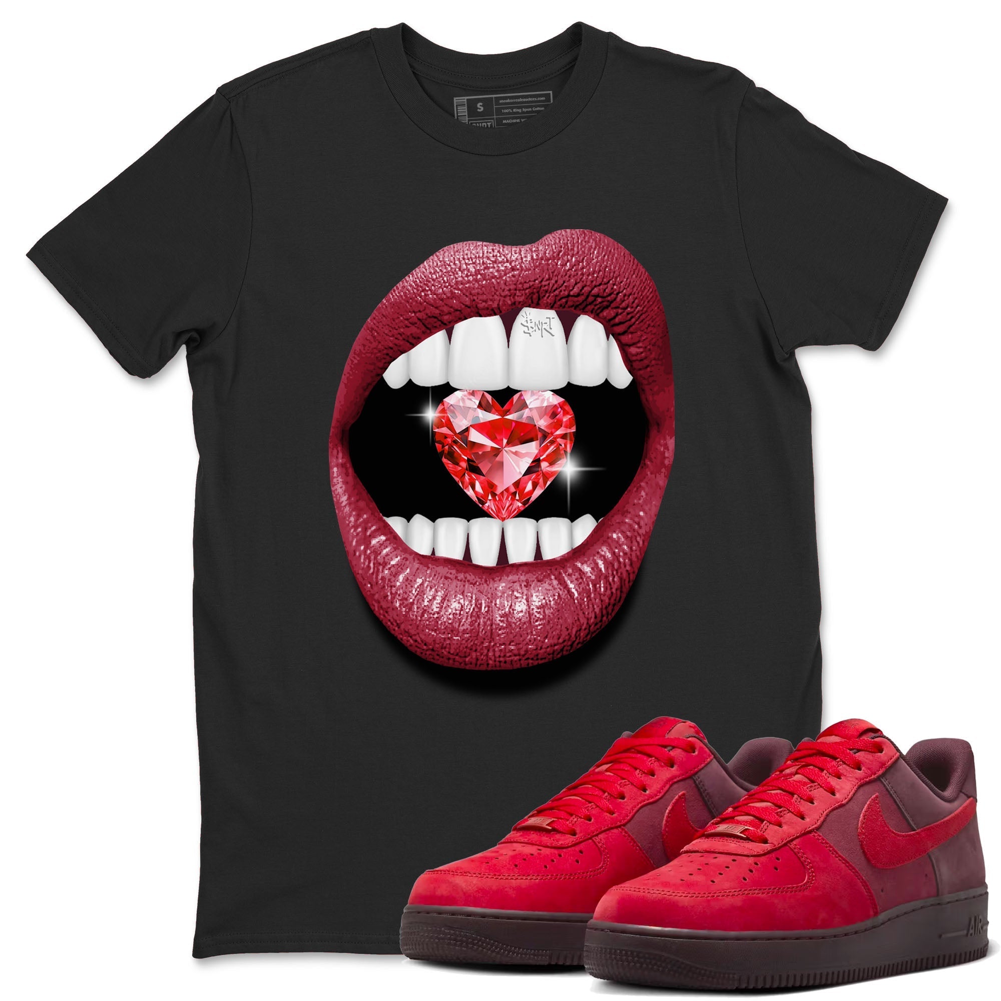 Lips Diamond snkmatch Tees - Air Force 1 Layers Of Love