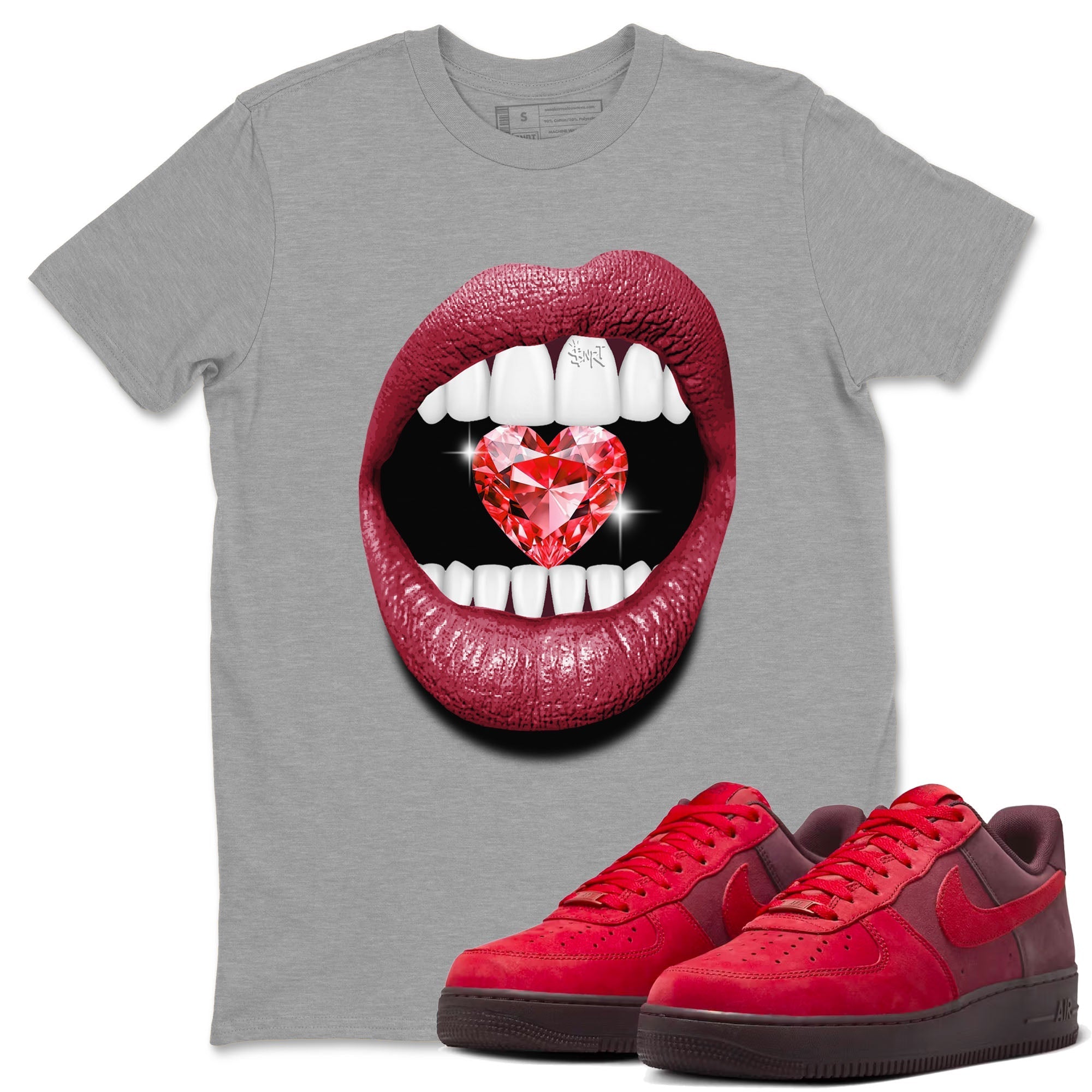 Lips Diamond snkmatch Tees - Air Force 1 Layers Of Love