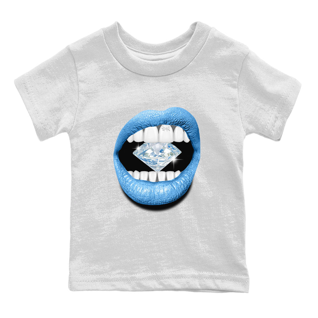 Lips Diamond Kids Tops - Air Jordan 1 UNC Toe