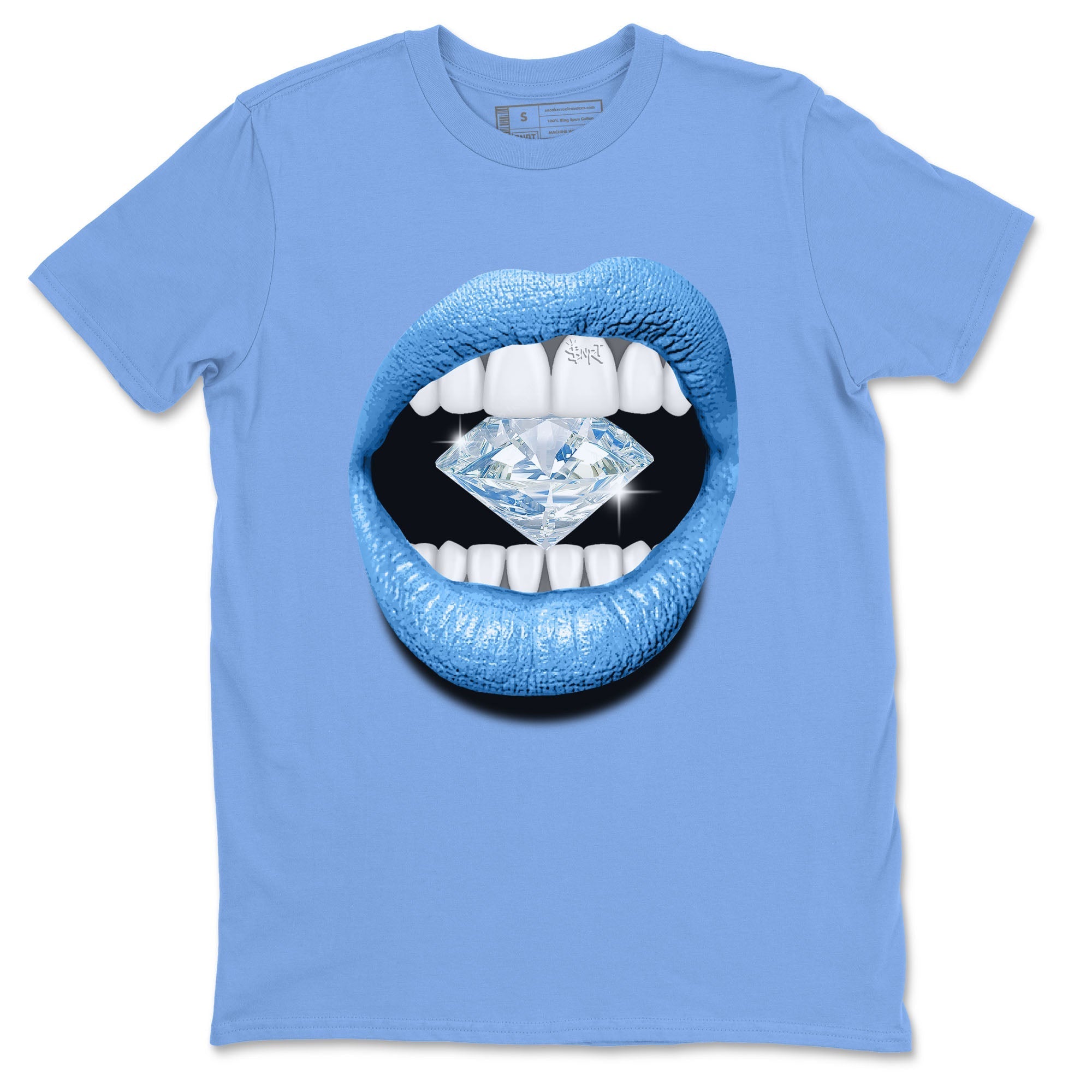 Lips Diamond Unisex Tops - Air Jordan 1 UNC Toe