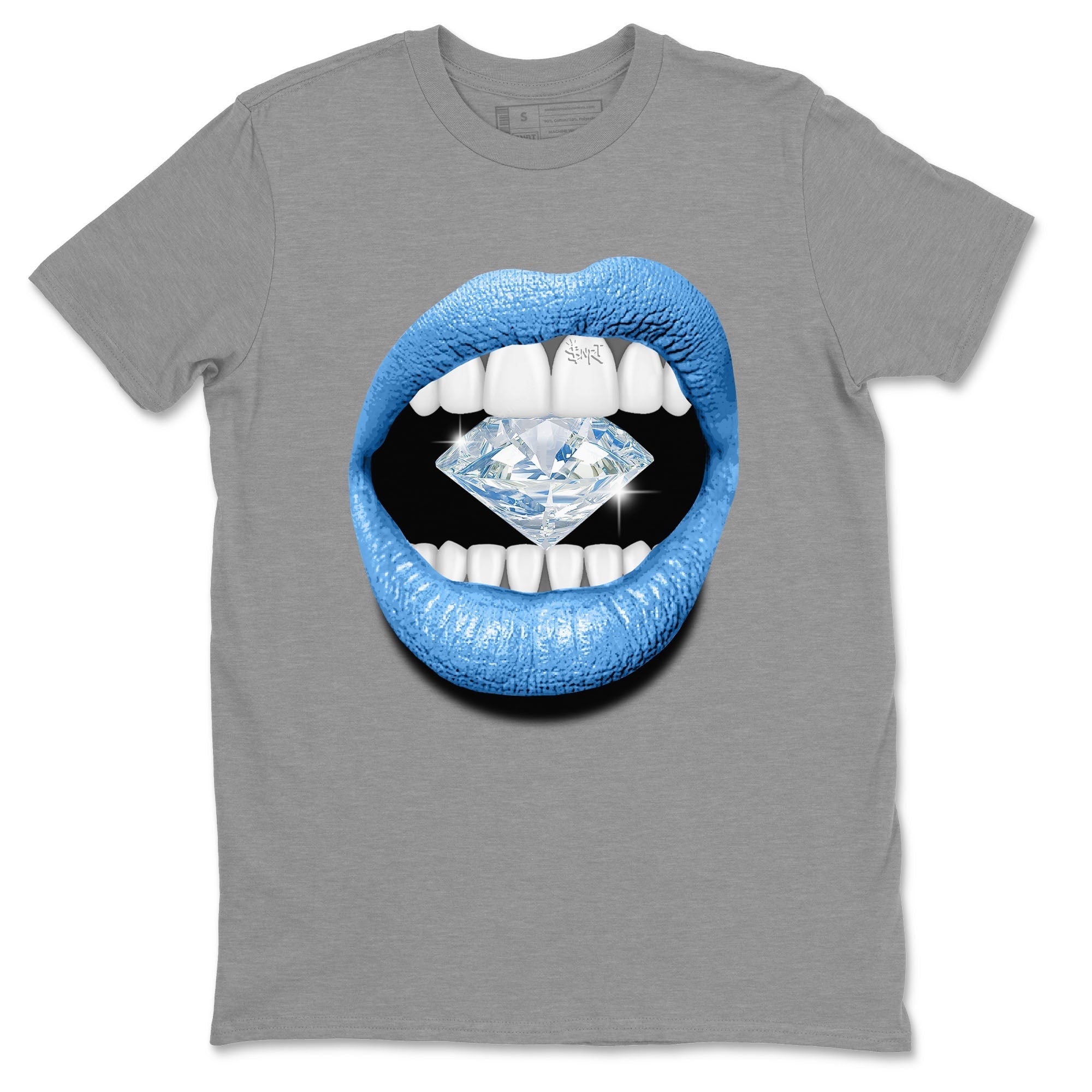 Lips Diamond Unisex Tops - Air Jordan 1 UNC Toe