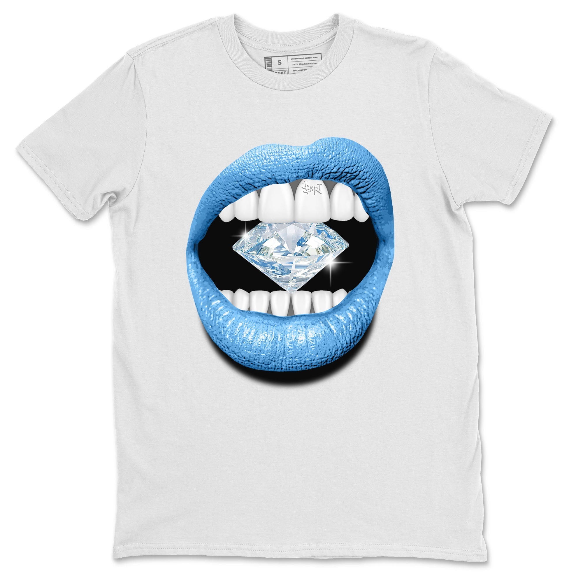 Lips Diamond Unisex Tops - Air Jordan 1 UNC Toe
