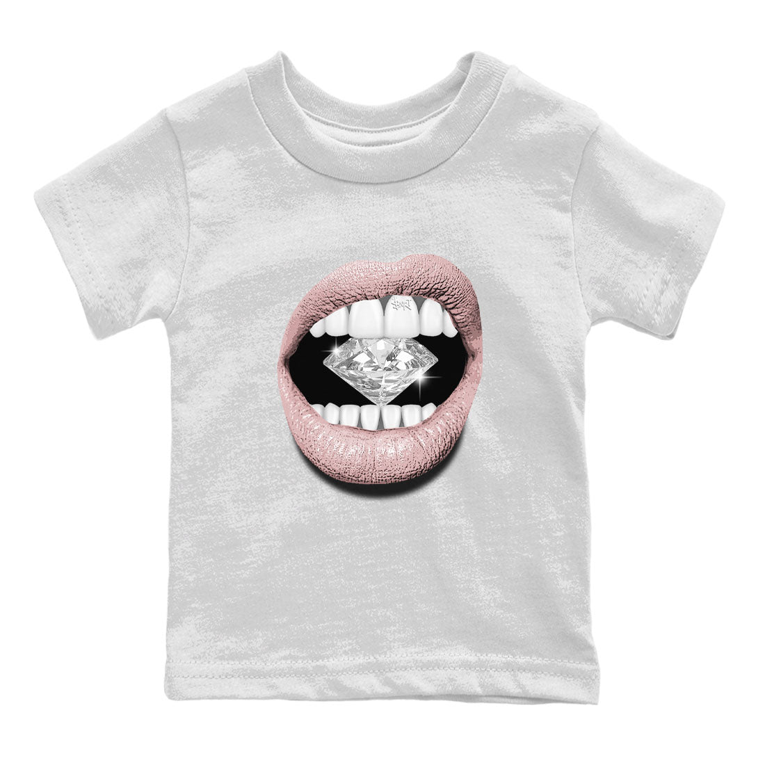 Lips Diamond Kids Tops - Air Jordan 1 Washed Pink