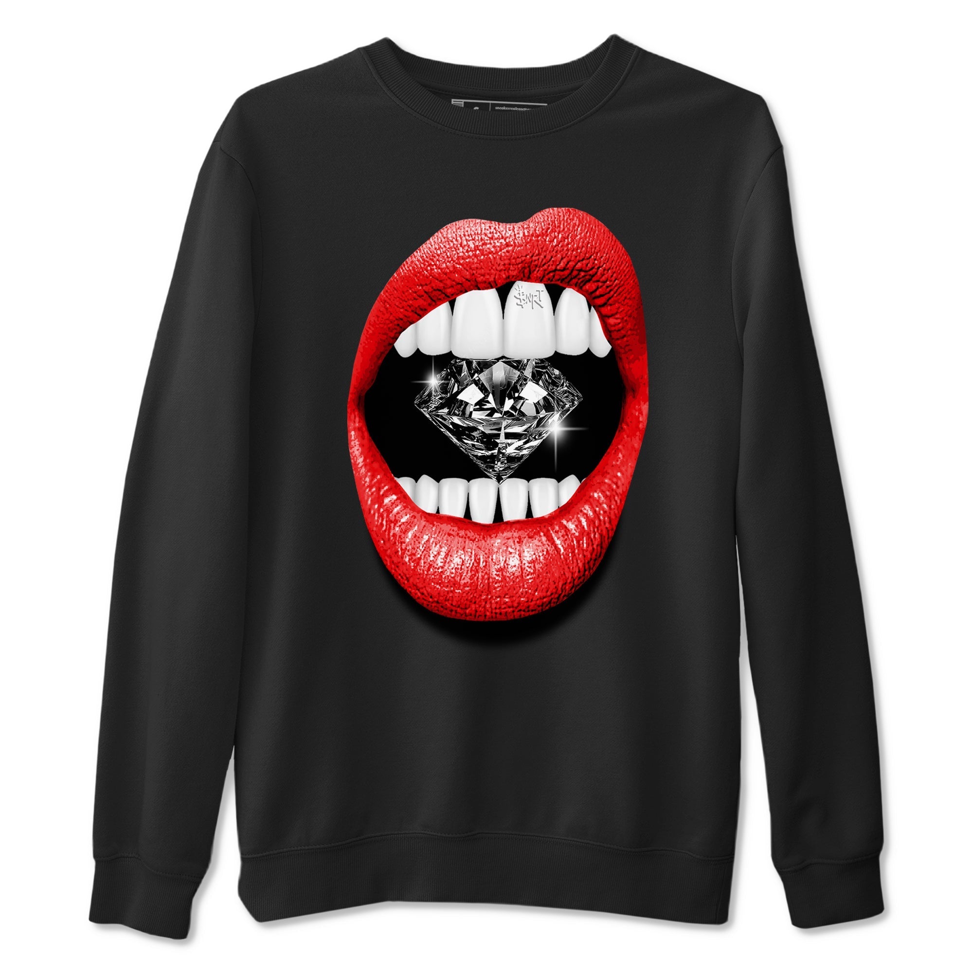 Lips Diamond snkmatch Tees - Air Jordan 11 Bred Velvet