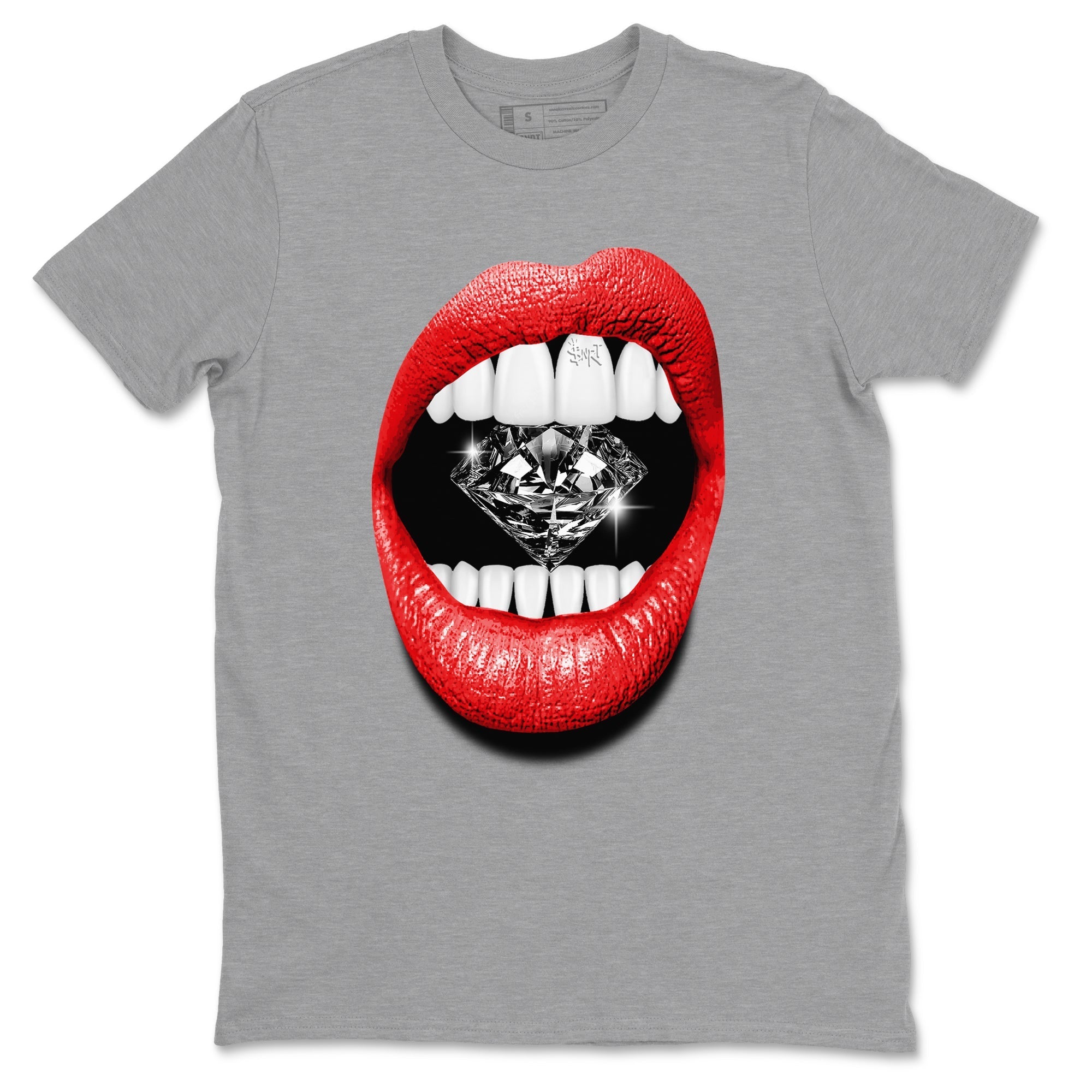 Lips Diamond snkmatch Tees - Air Jordan 11 Bred Velvet