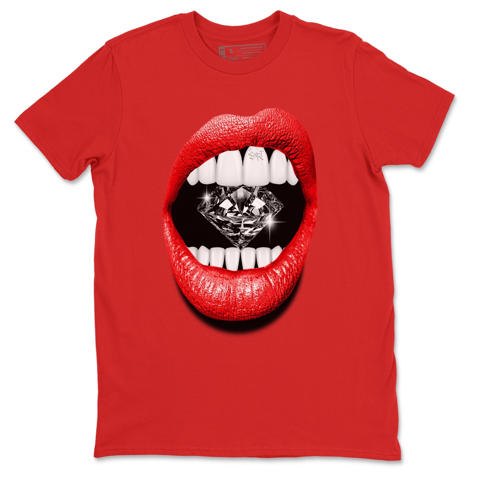 Lips Diamond snkmatch Tees - Air Jordan 11 Bred Velvet