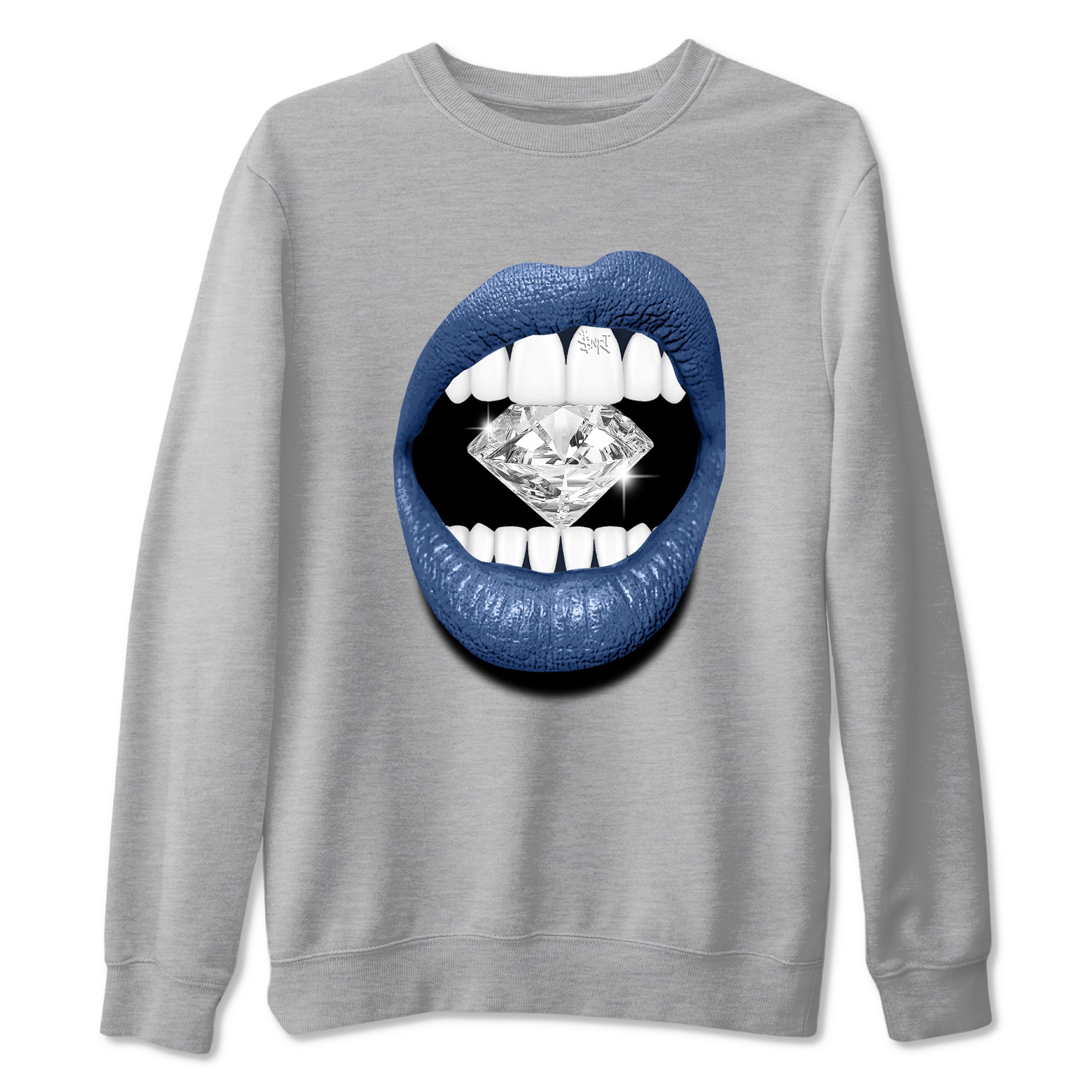 Lips Diamond snkmatch Tees - Air Jordan 11 Diffused Blue