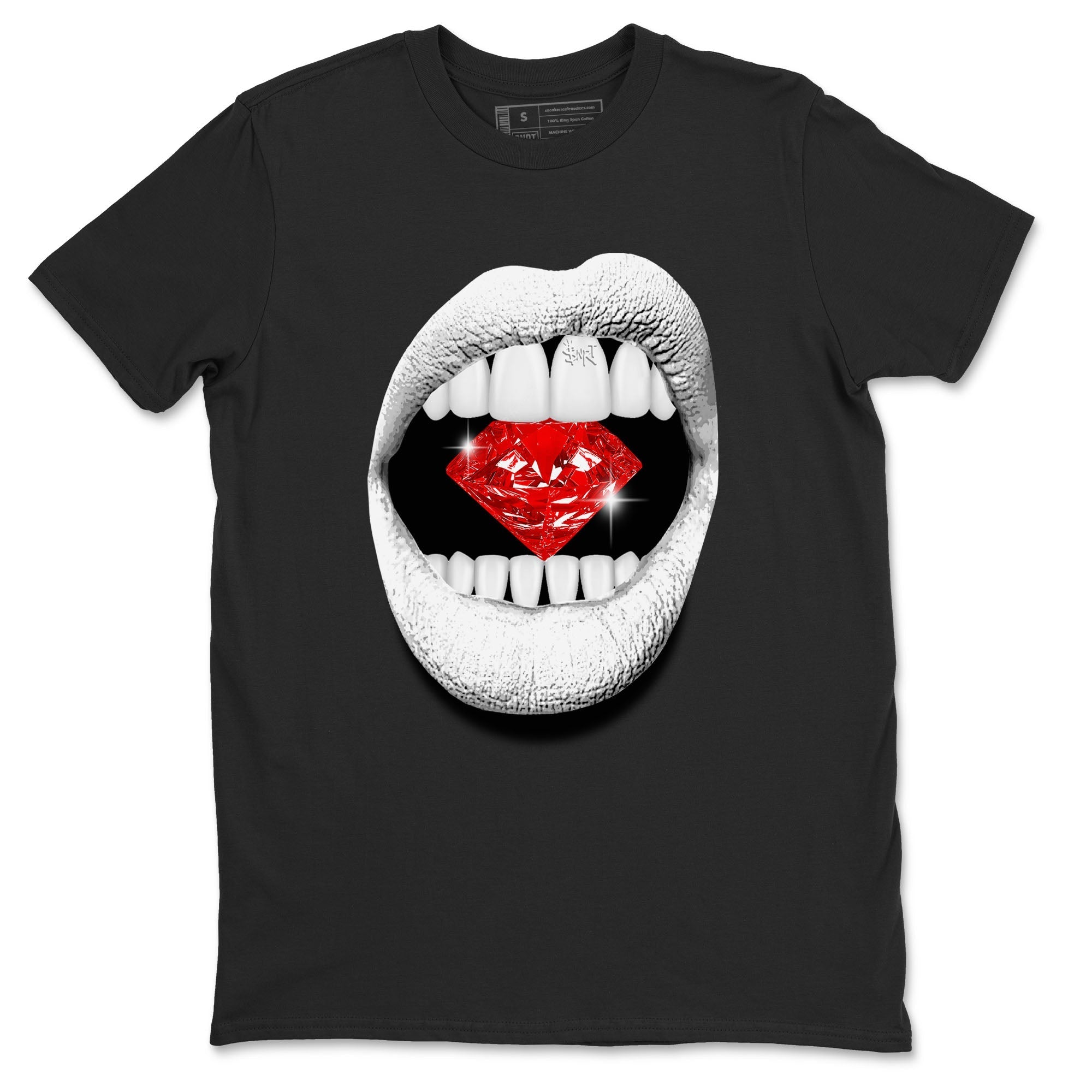 Lips Diamond snkmatch Tees - Air Jordan 12 Taxi Flip