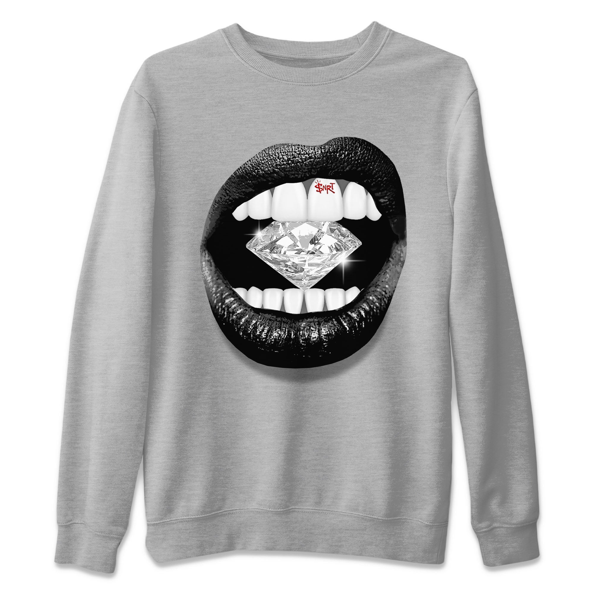 Lips Diamond Unisex Tops - Air Jordan 13 Black Flint