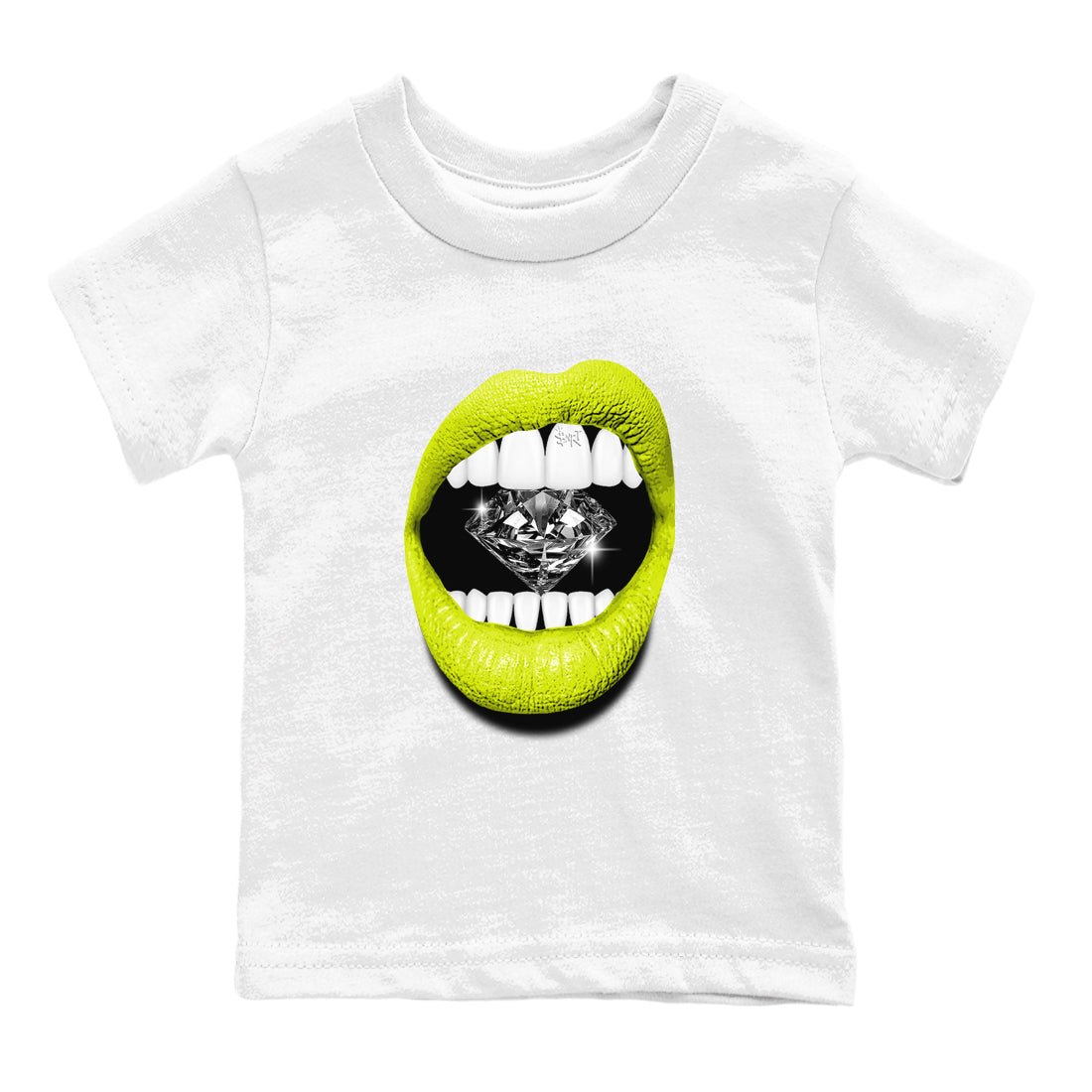 Lips Diamond snkmatch Tees Kids - Air Jordan 13 Bright Cactus