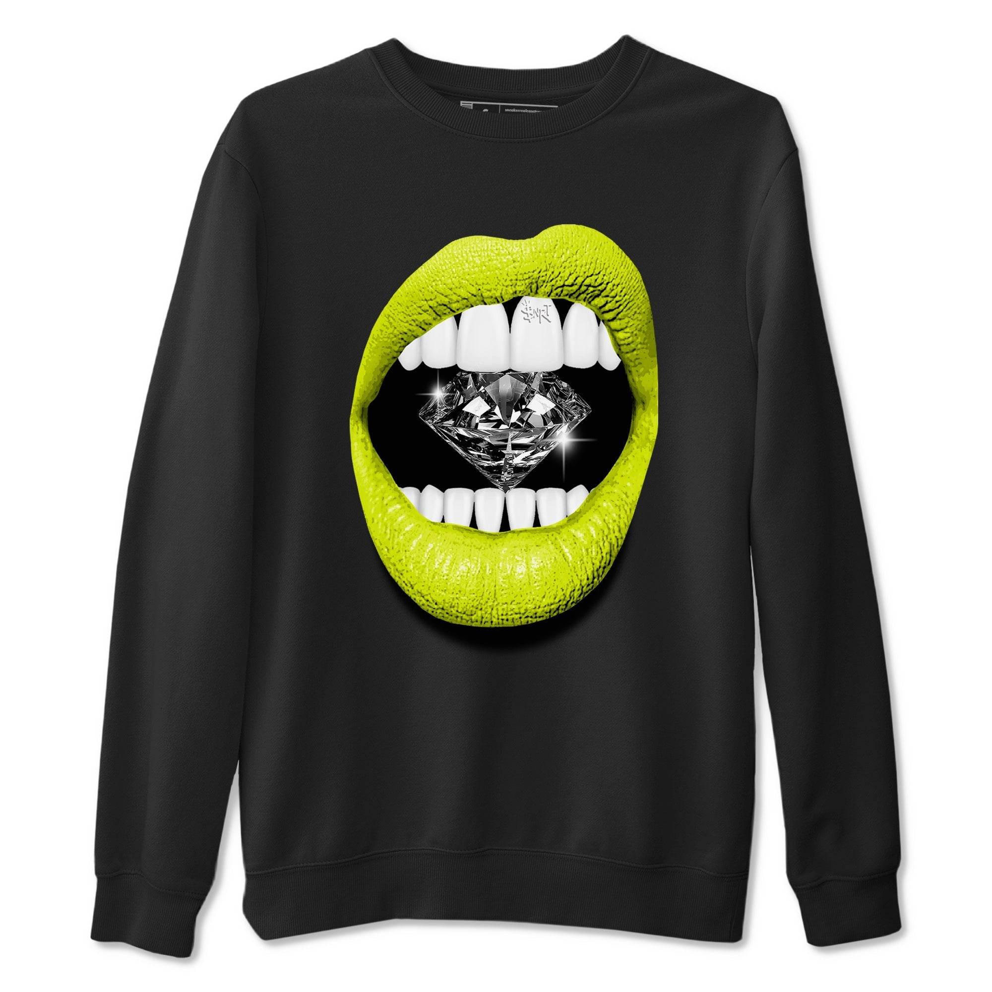 Lips Diamond snkmatch Tees - Air Jordan 13 Bright Cactus