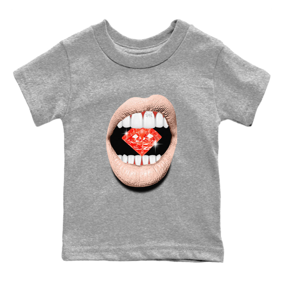 Lips Diamond snkmatch Tees Kids - Air Jordan 13 Dune Red