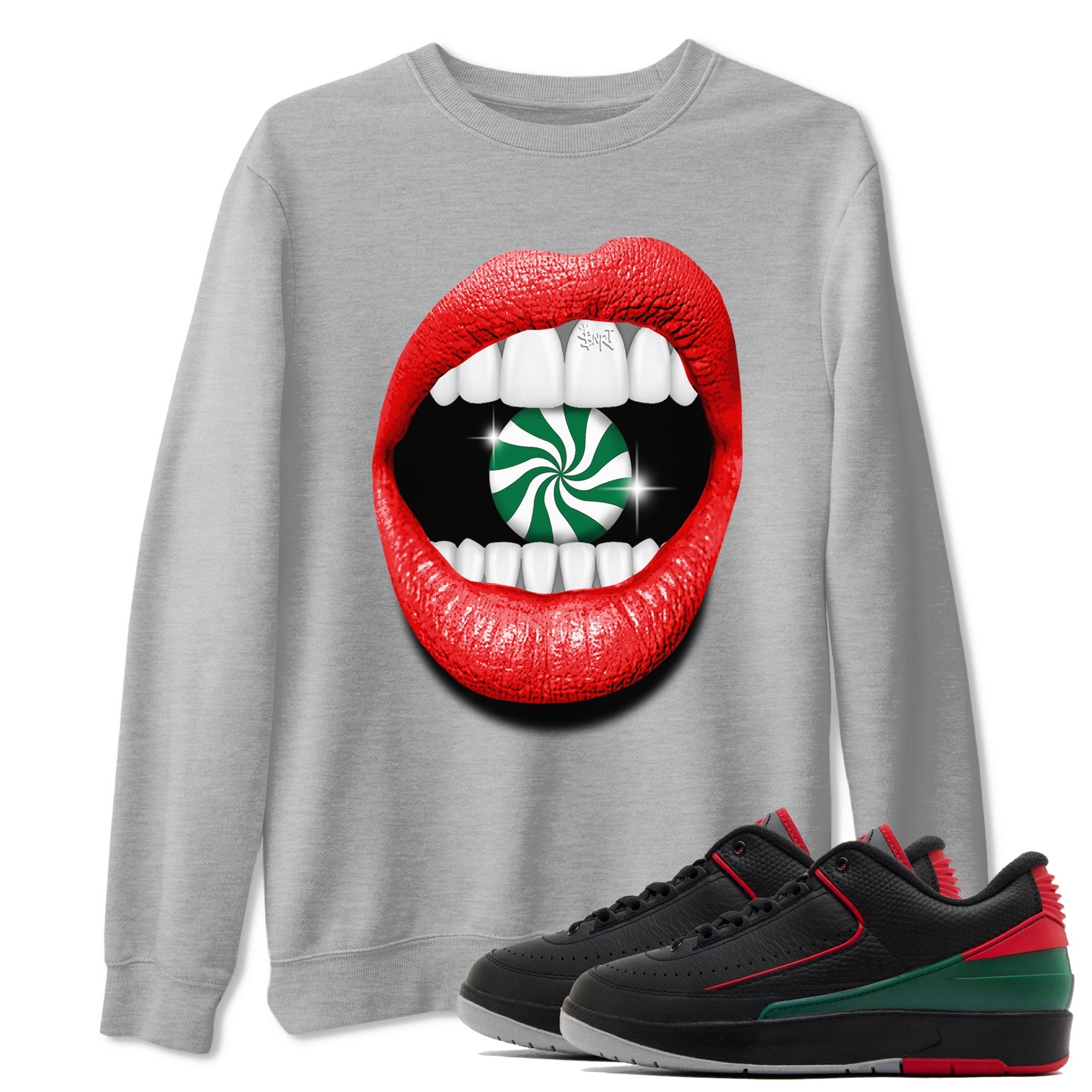 Lips Diamond snkmatch Tee - Air Jordan 2 Christmas