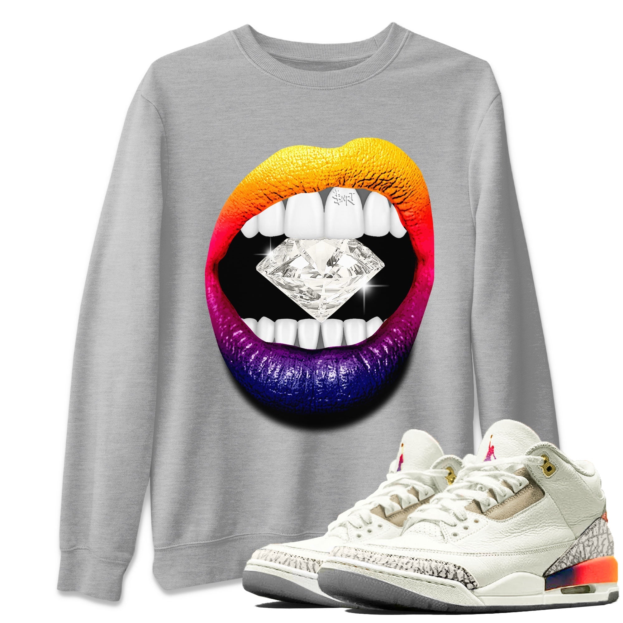 Lips Diamond snkmatch Tee - Air Jordan 3 J Balvin