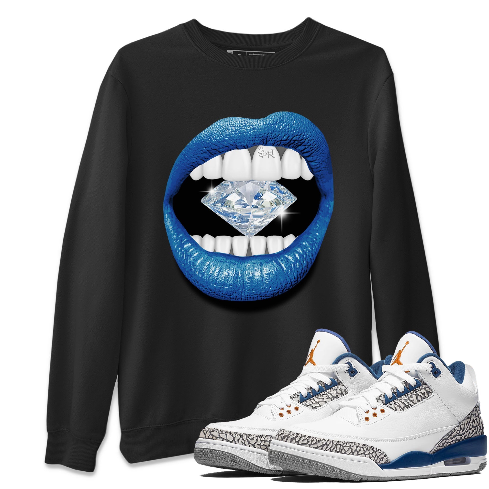 Lips Diamond Unisex Tops - Air Jordan 3 Wizards
