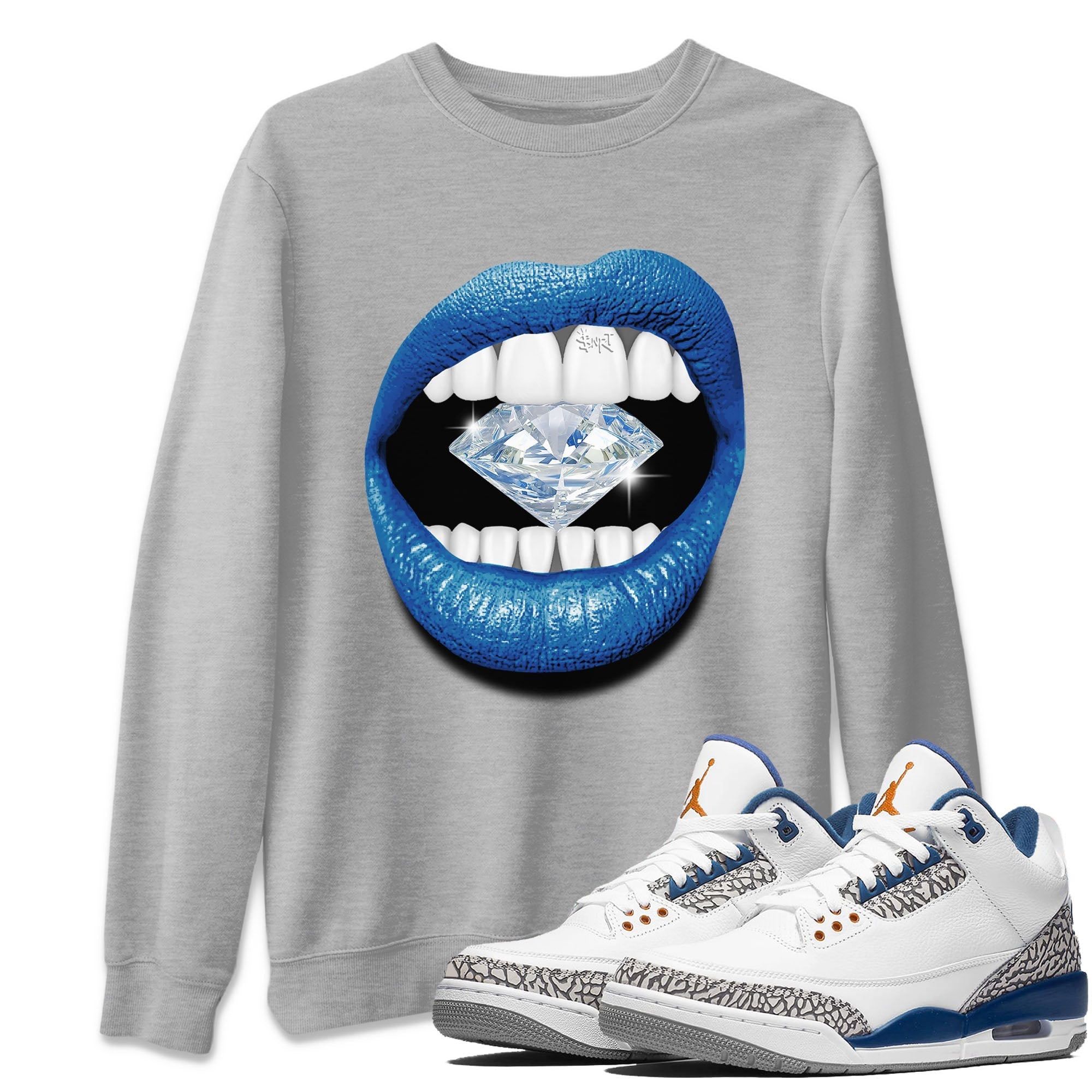 Lips Diamond Unisex Tops - Air Jordan 3 Wizards