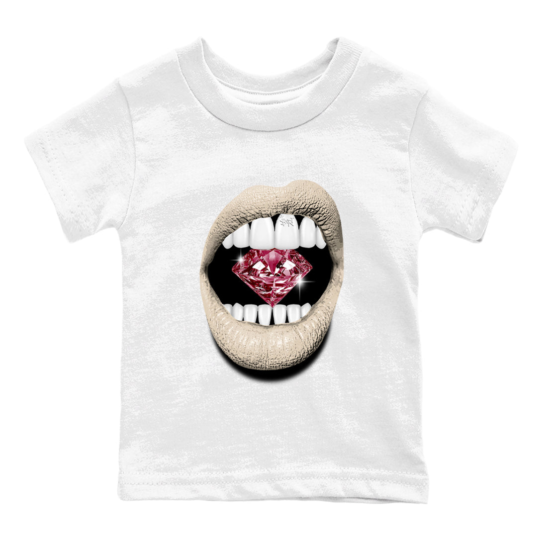 Lips Diamond snkmatch Tees Kids - Air Jordan 4 A Ma Maniere x Fossil Stone
