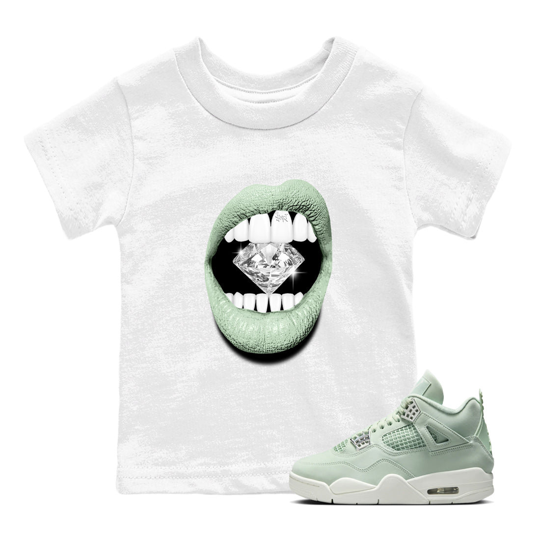 Lips Diamond snkmatch Tees Kids - Air Jordan 4 Abundance