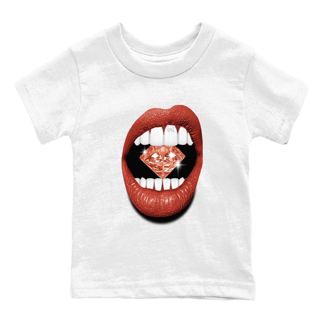 Lips Diamond snkmatch Tees Kids - Air Jordan 4 Brick By Brick