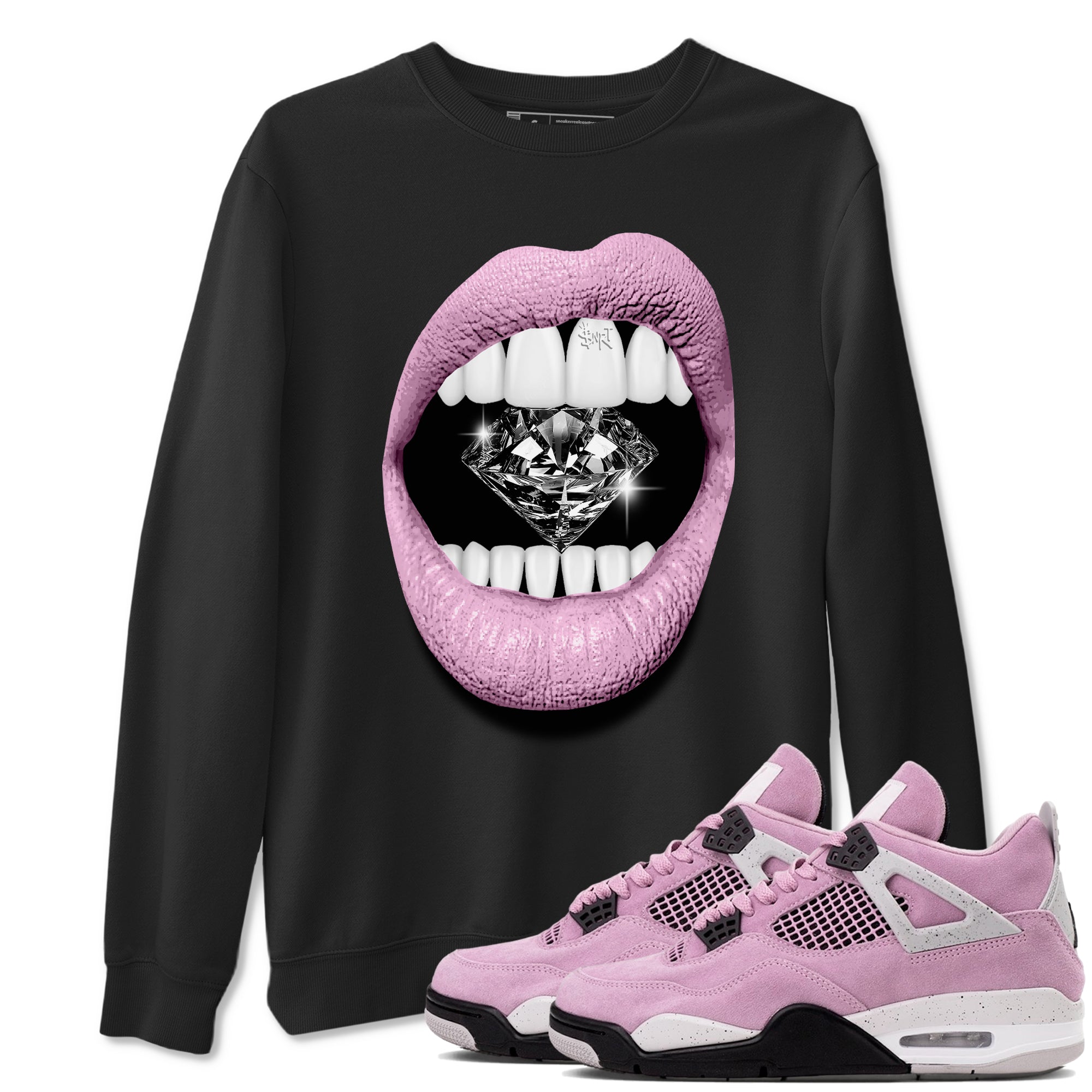 Lips Diamond snkmatch Tees - Air Jordan 4 Orchid