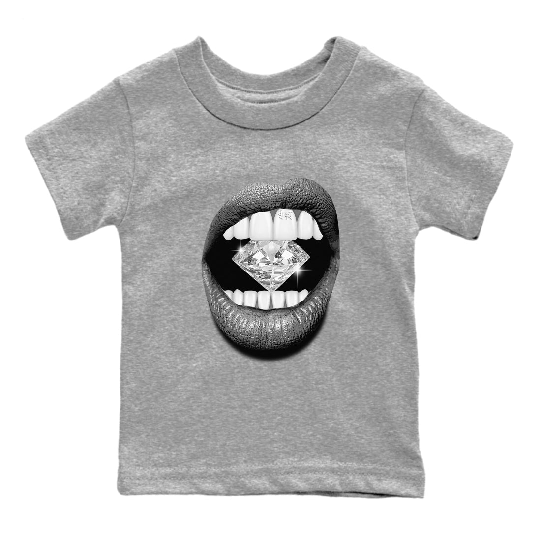Lips Diamond snkmatch Tees Kids - Air Jordan 4 Wet Cement