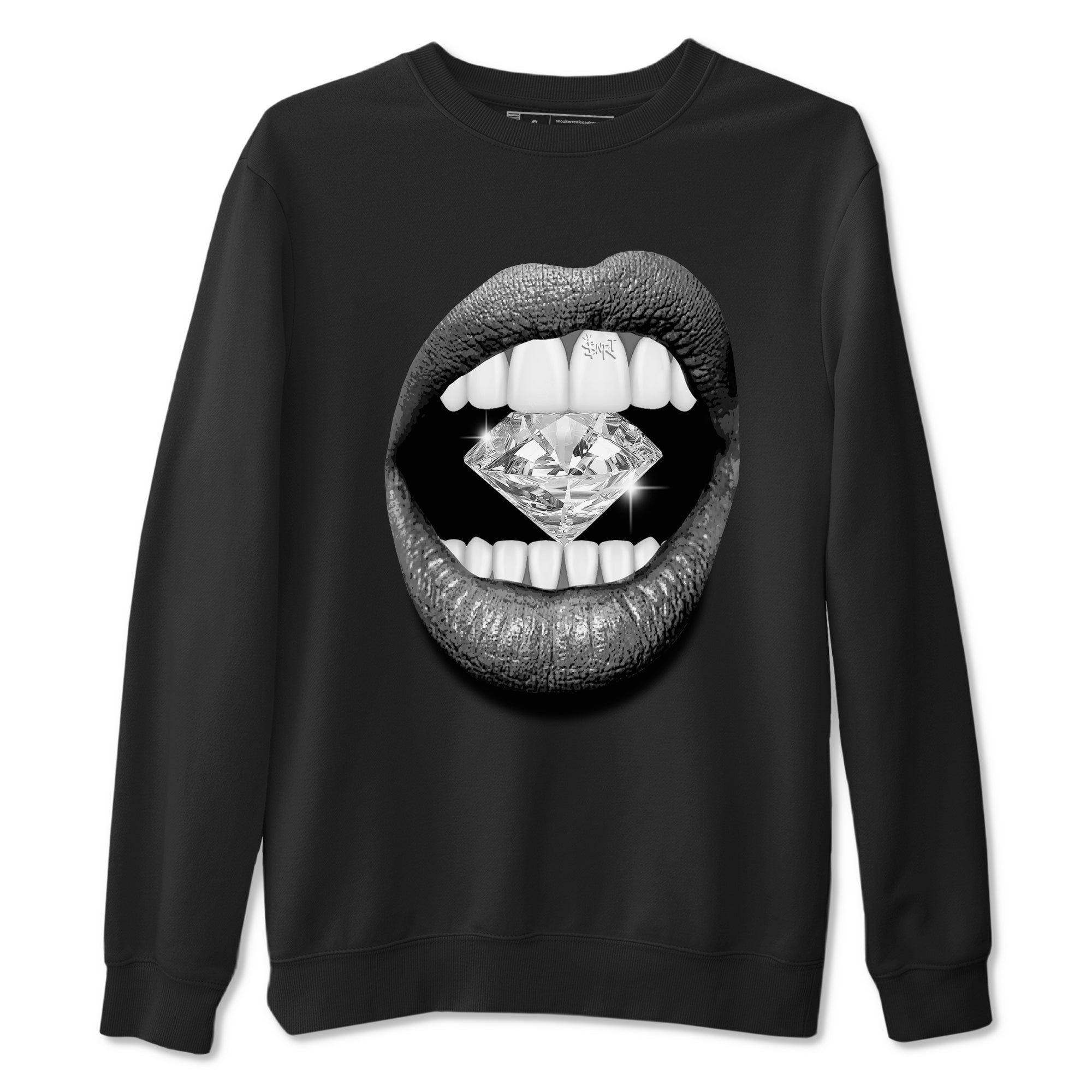 Lips Diamond snkmatch Tees - Air Jordan 4 Wet Cement
