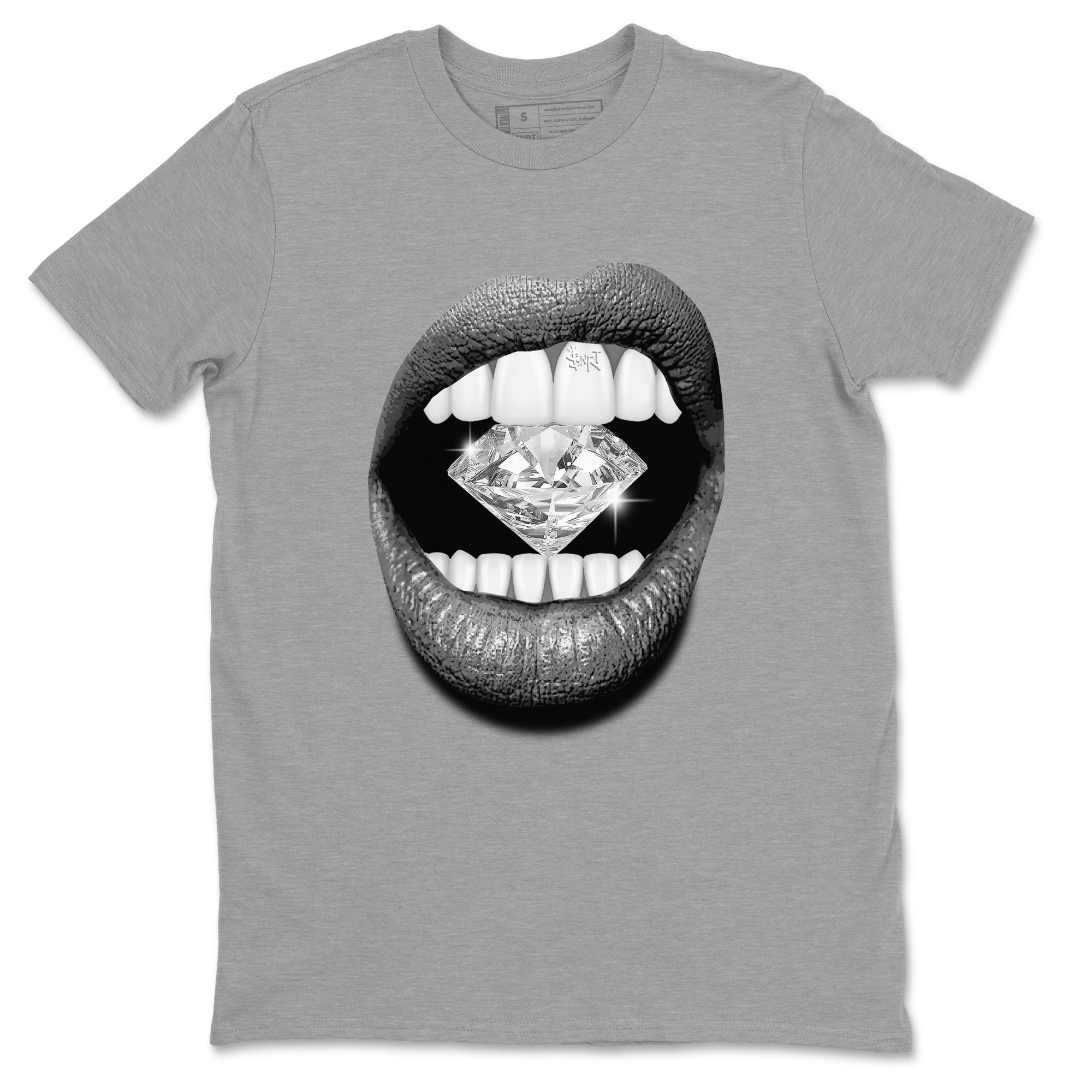 Lips Diamond snkmatch Tees - Air Jordan 4 Wet Cement